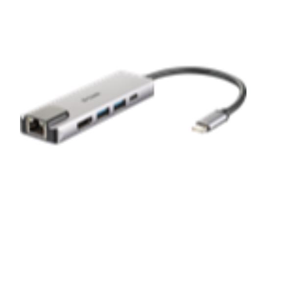 Hub USB D-Link DUB-M520 3 Porte USB 3.2 Gen 1 Grigio - immagine 2