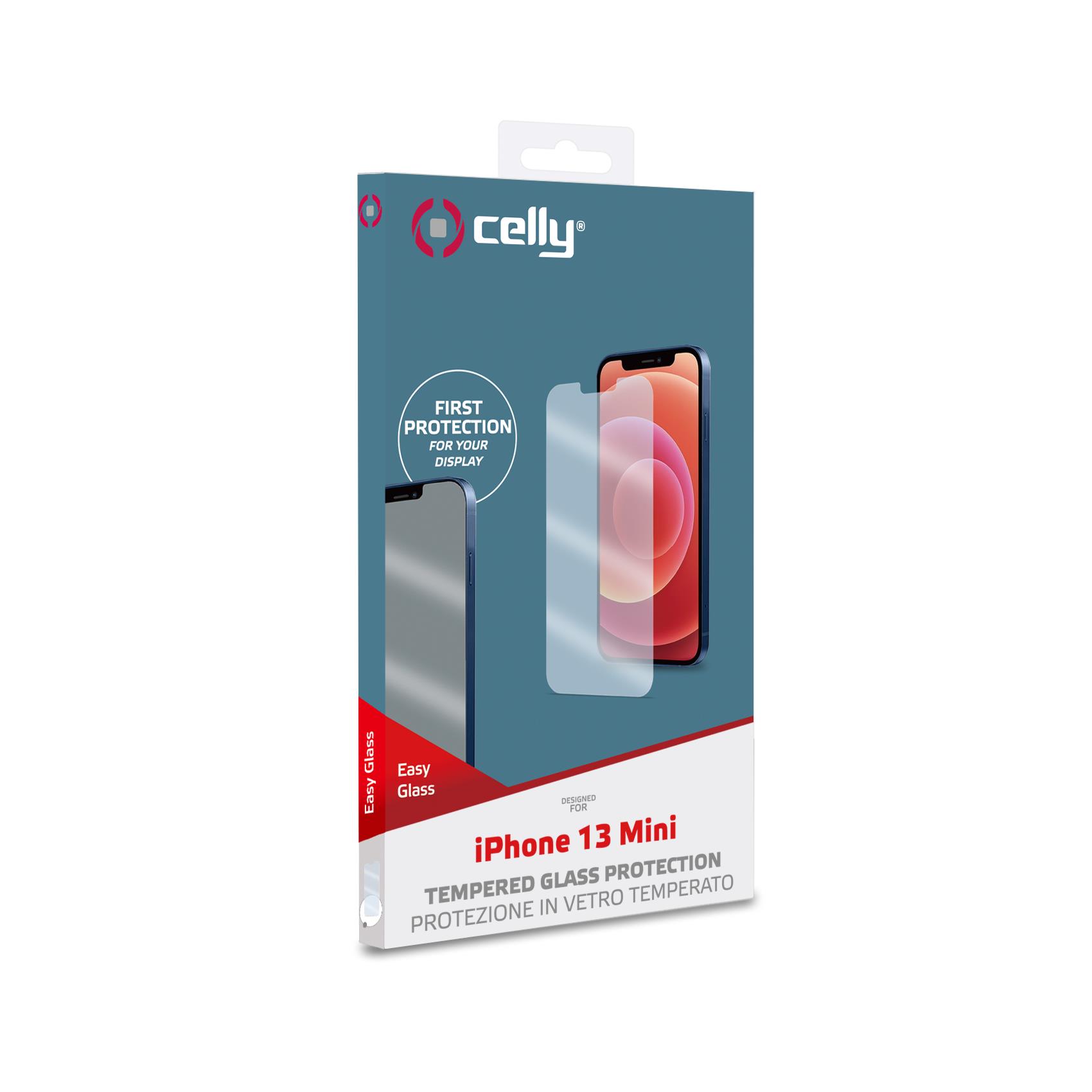Proteggi Schermo Celly Easy Glass per iPhone 13 Mini Vetro Temperato - immagine 3