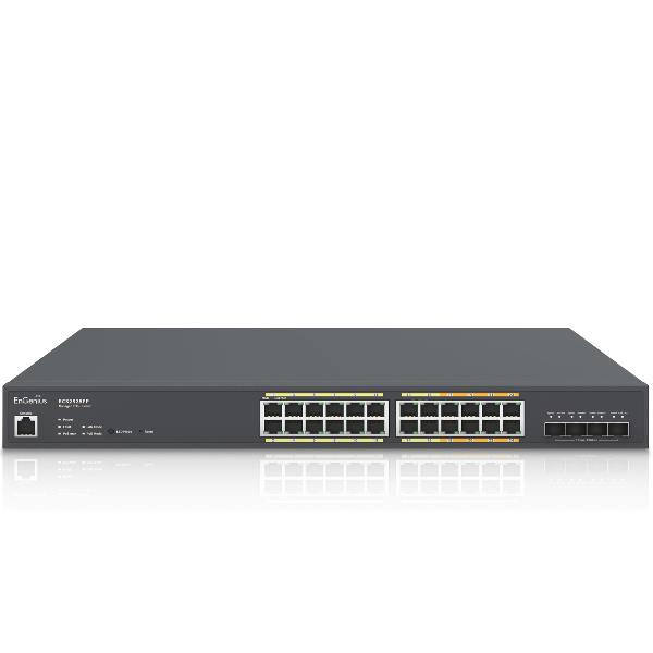 Switch Engenius ECS2528FP 24 Porte Gigabit PoE+ 410W 4 Uplink Gestito - immagine 4