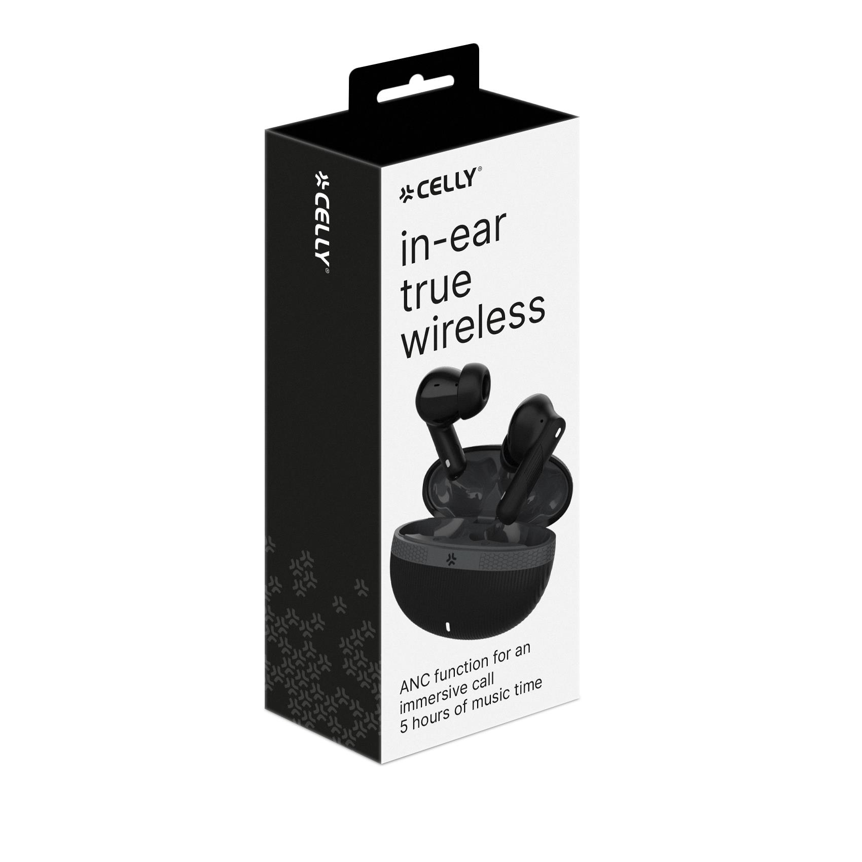 Auricolari Wireless Celly FEATSOUND ANC True Wireless Nero USB-C - immagine 5