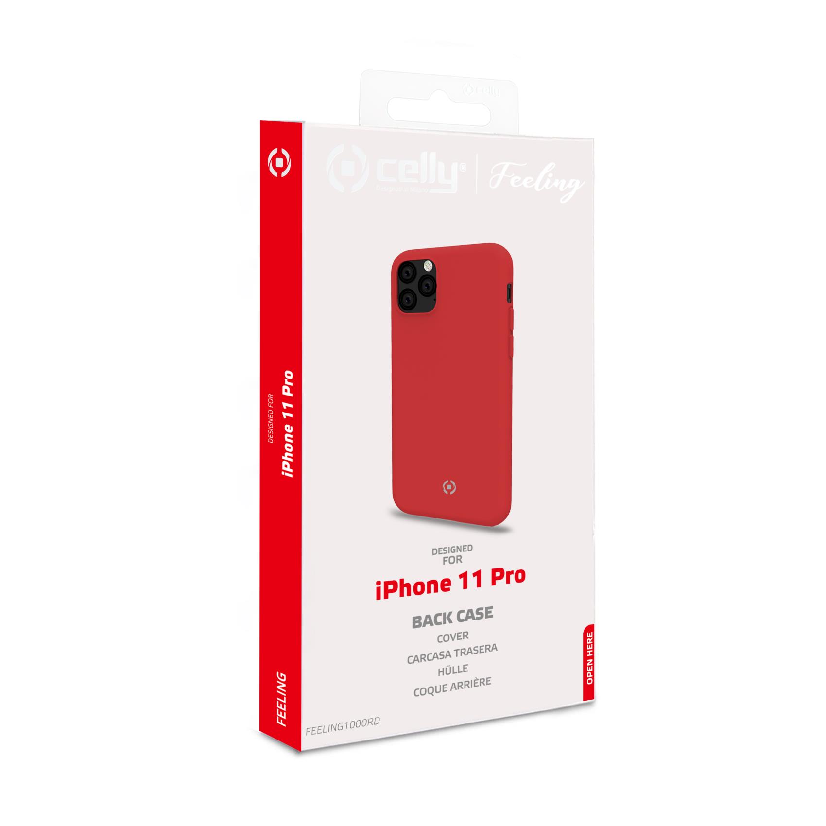 Cover Celly FEELING per iPhone 11 Pro in Silicone Rosso - immagine 8