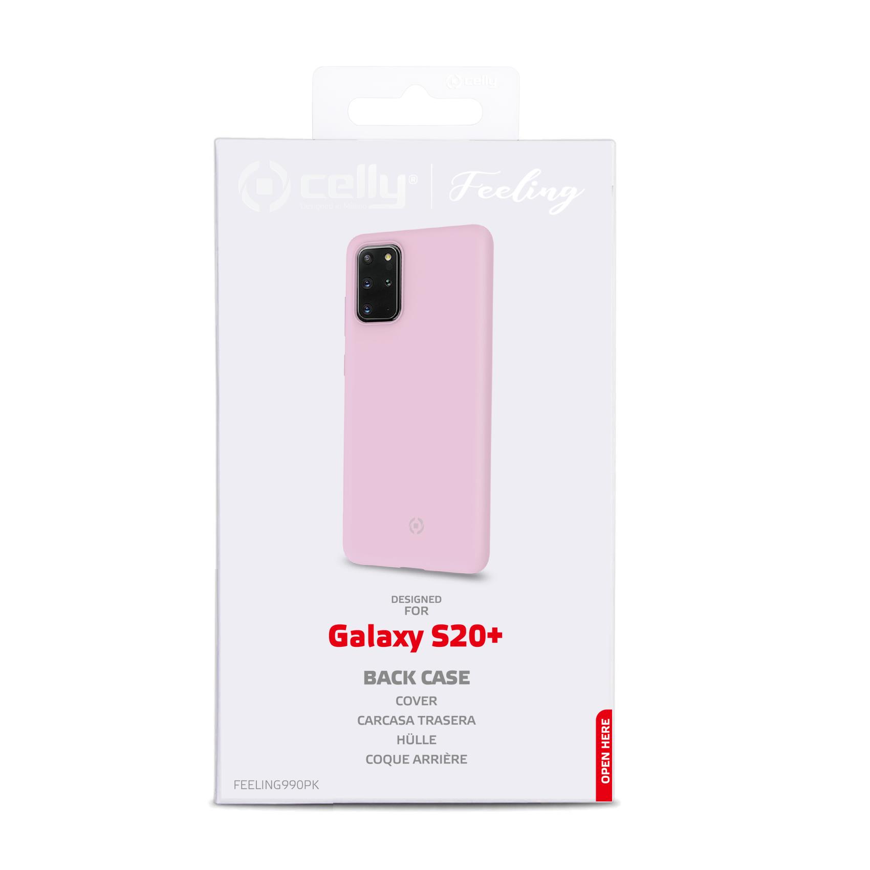 Cover Celly FEELING per Samsung Galaxy S20+ Rosa in Silicone - immagine 6