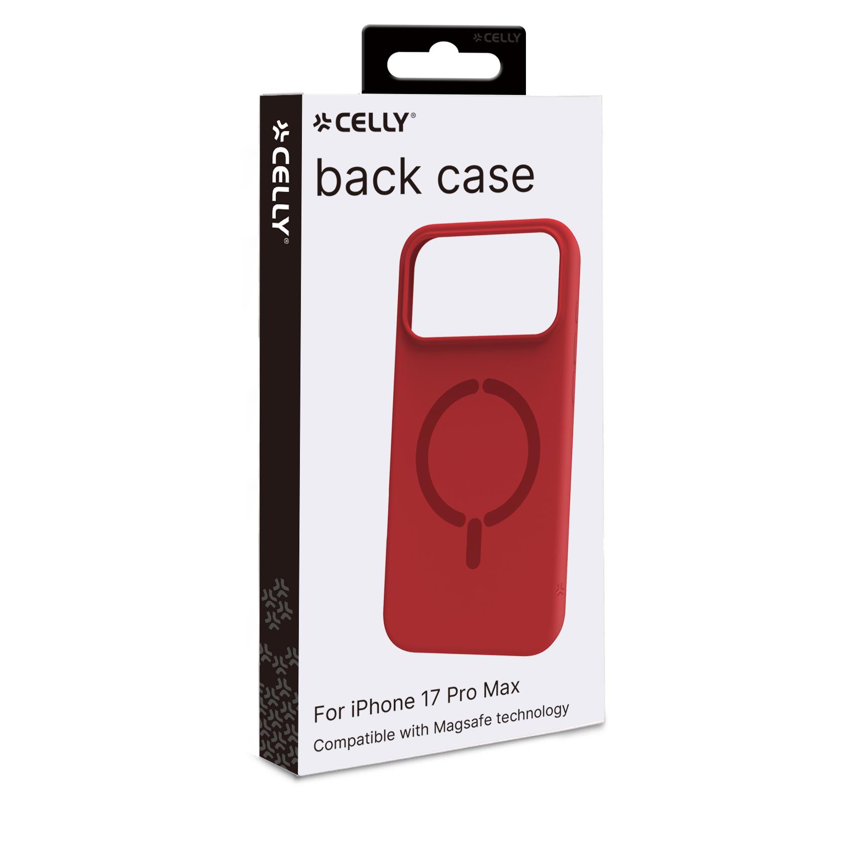 Cover iPhone 17 Pro Max Celly FEELINGMAG in TPU Rosso - immagine 6