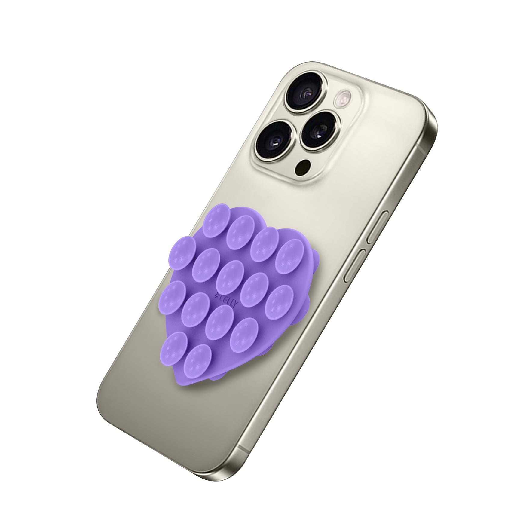 Ventosa per Smartphone Celly FixHeart Viola - immagine 2