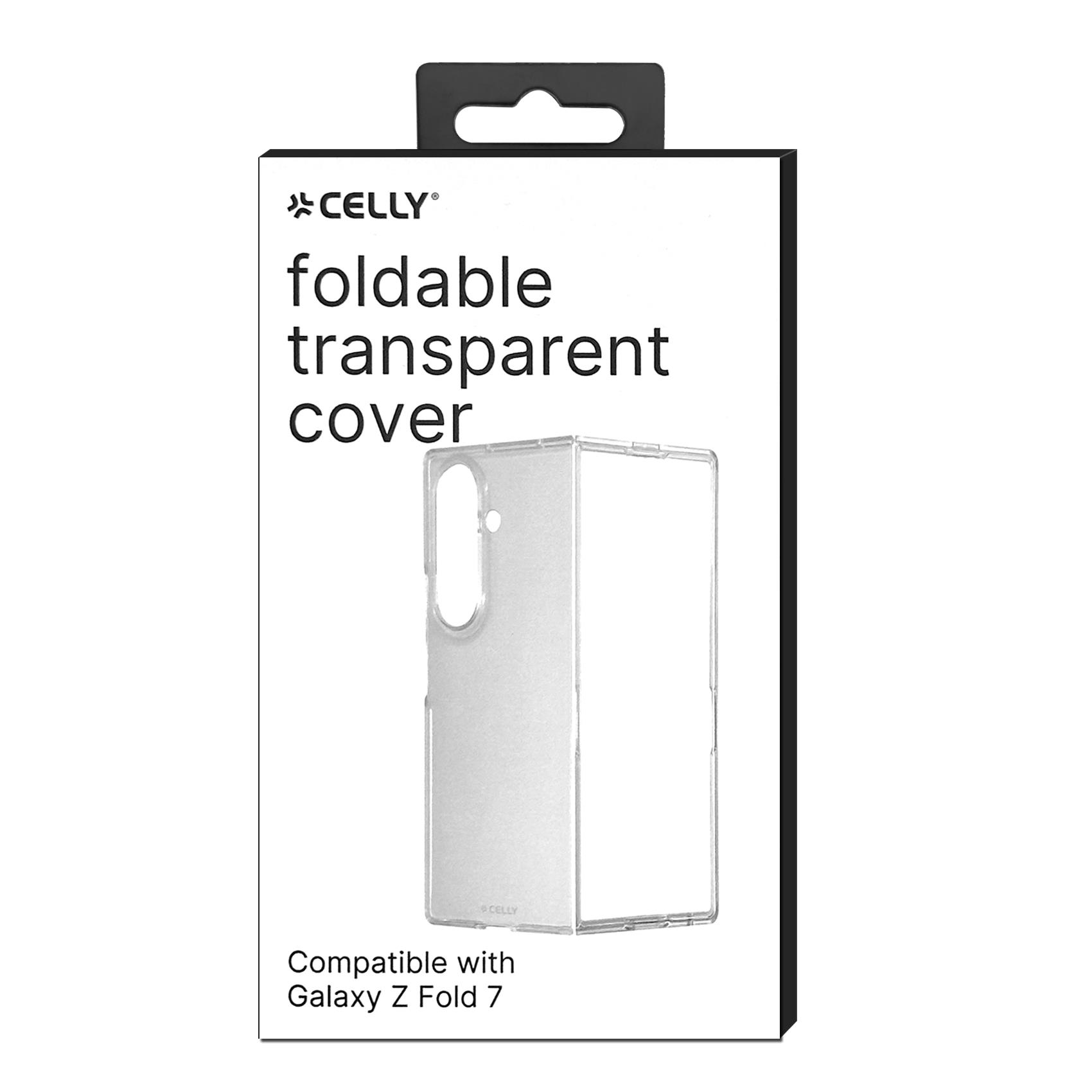 Cover Celly Folding per Samsung Galaxy Z Fold 7 / Z Fold 7 Enterprise Edition Trasparente - immagine 4