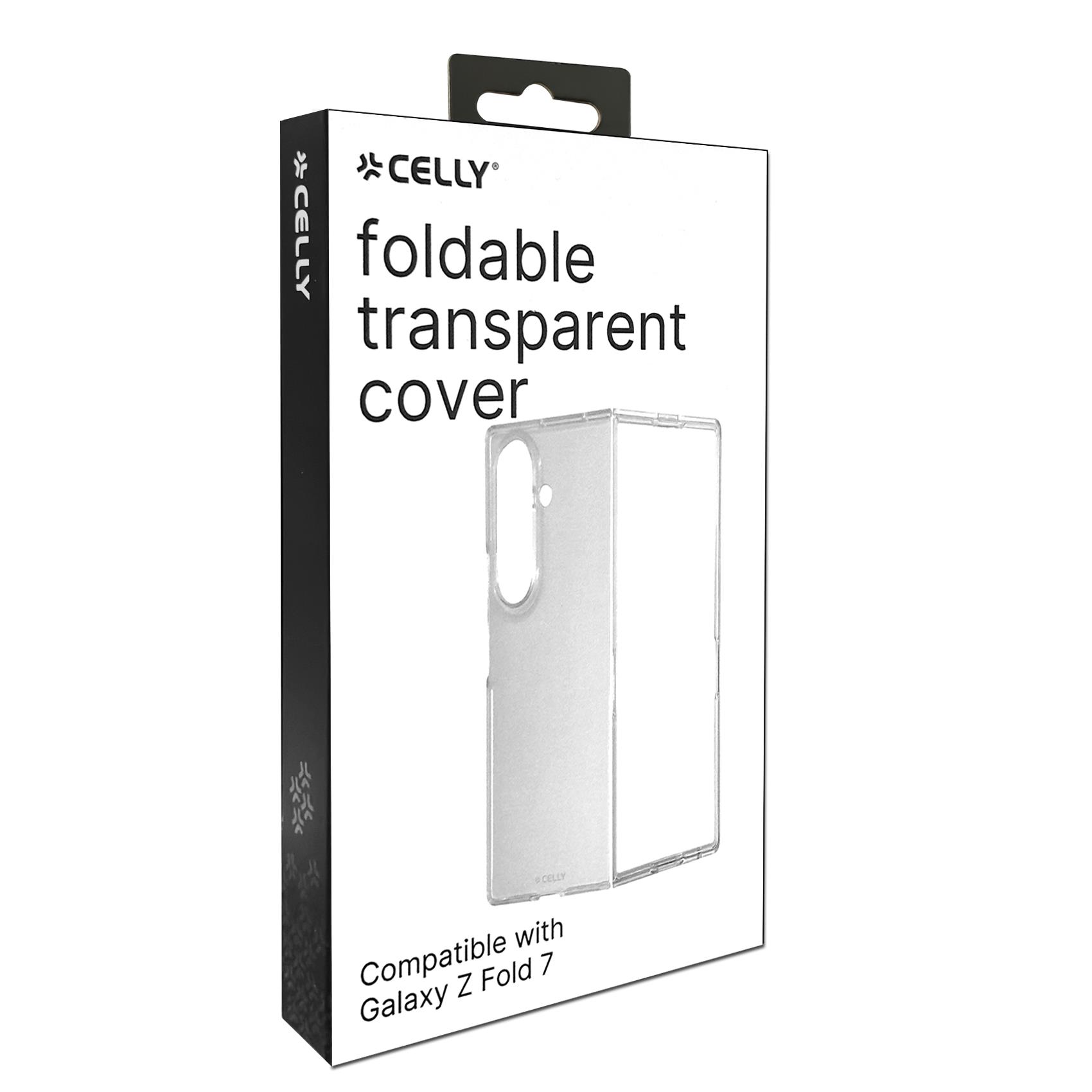 Cover Celly Folding per Samsung Galaxy Z Fold 7 / Z Fold 7 Enterprise Edition Trasparente - immagine 5