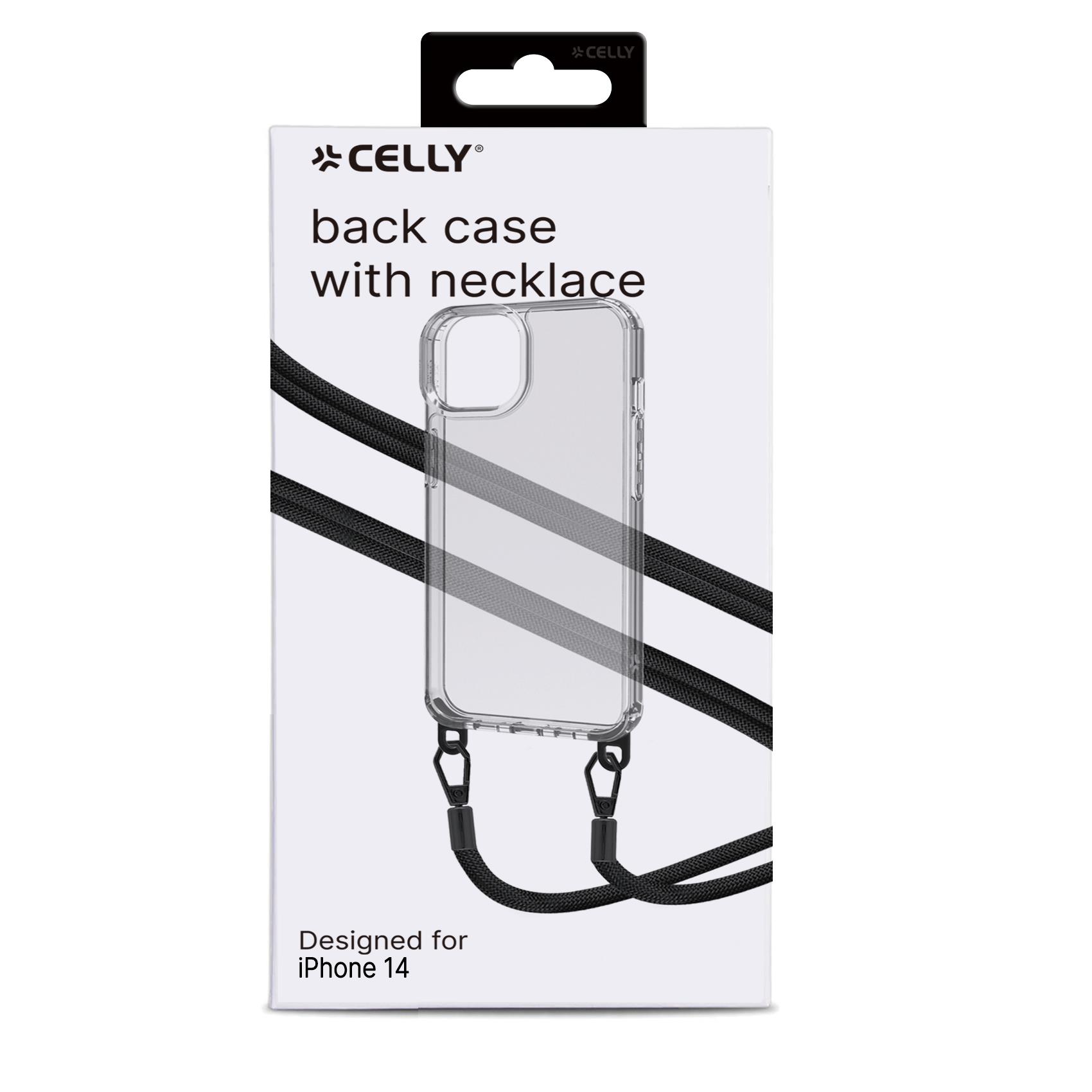 Cover iPhone 14 Celly Freedom Case Trasparente con Laccio - immagine 8