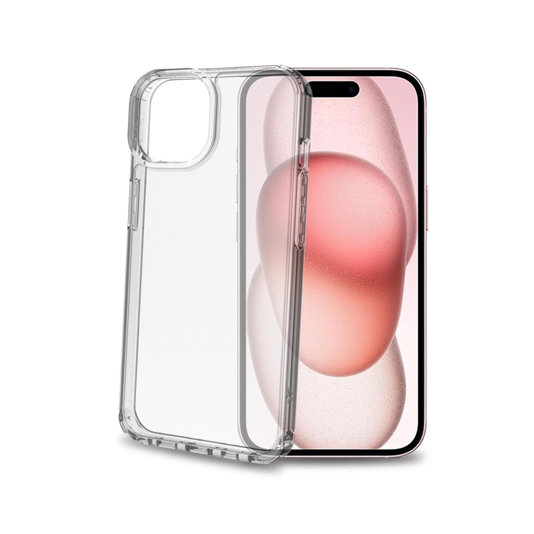 Cover iPhone 15 Celly Freedom Case Trasparente con Laccio - immagine 3