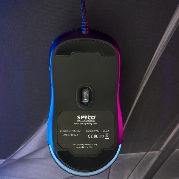 Mouse Gaming Bulk SPYCO 6 Pulsanti PMW3360 12K DPI Nero - immagine 3