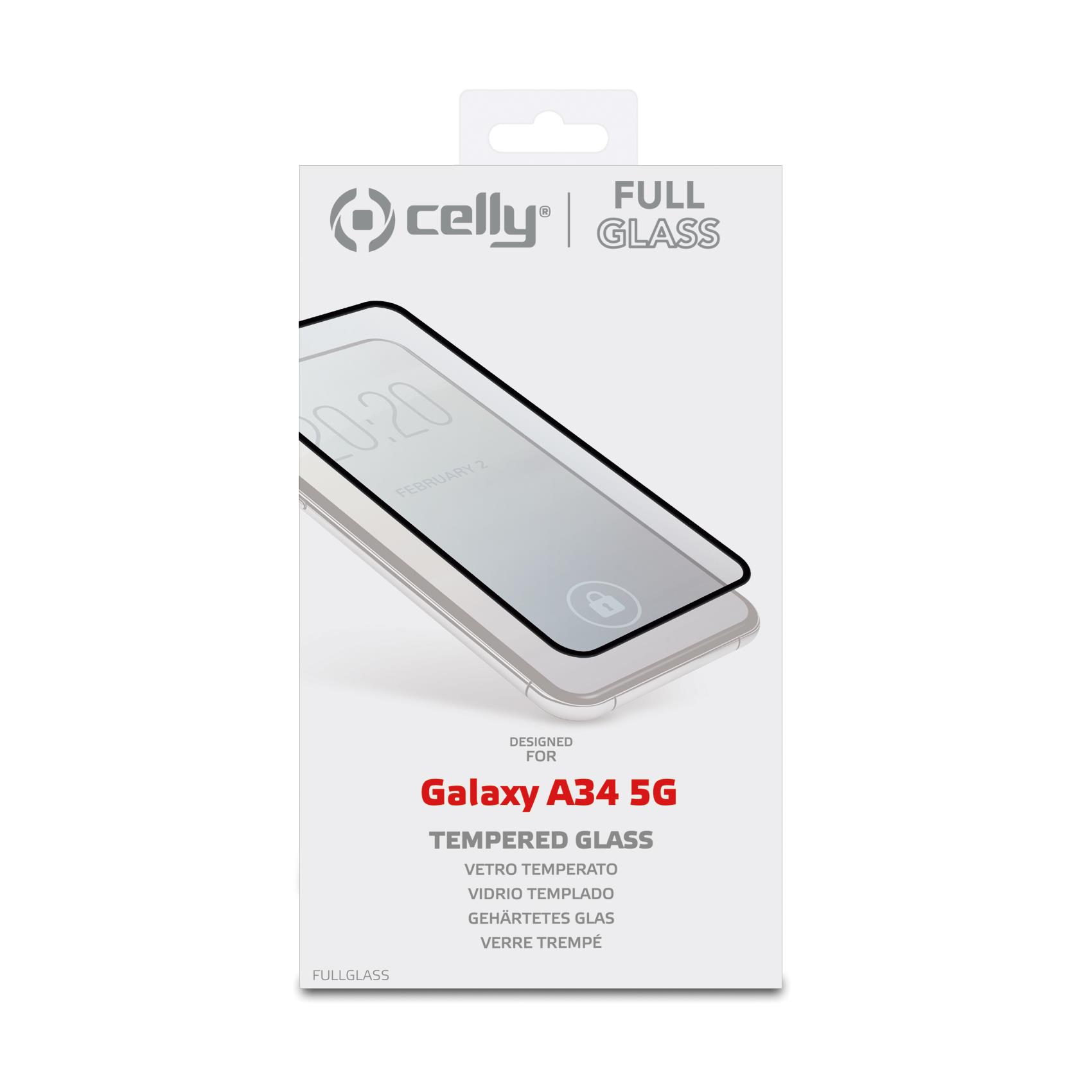Proteggi Schermo Celly Full Glass per Samsung Galaxy A34 5G - immagine 3