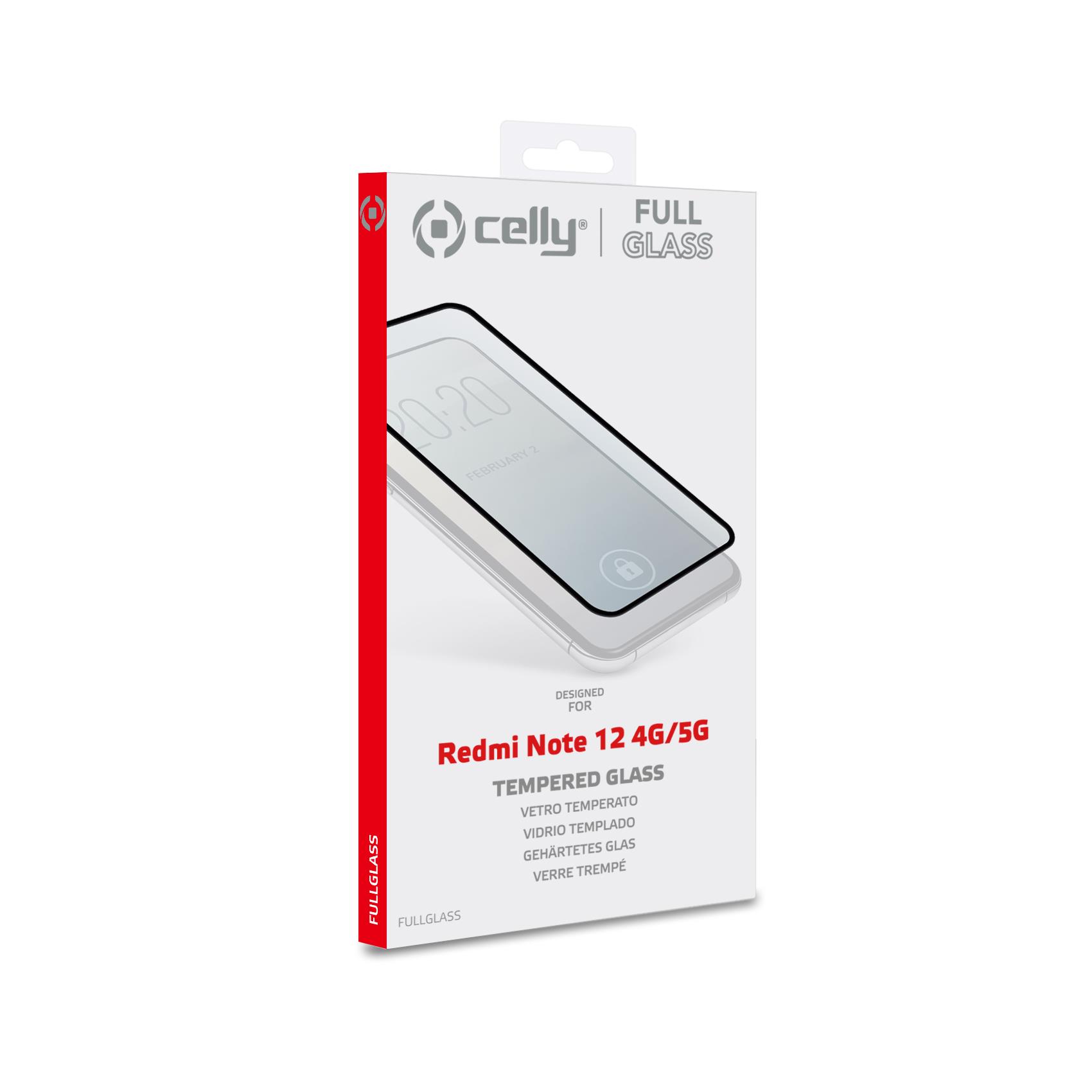 Proteggi Schermo Celly Full Glass per Xiaomi Redmi Note 12 4G/5G - immagine 4