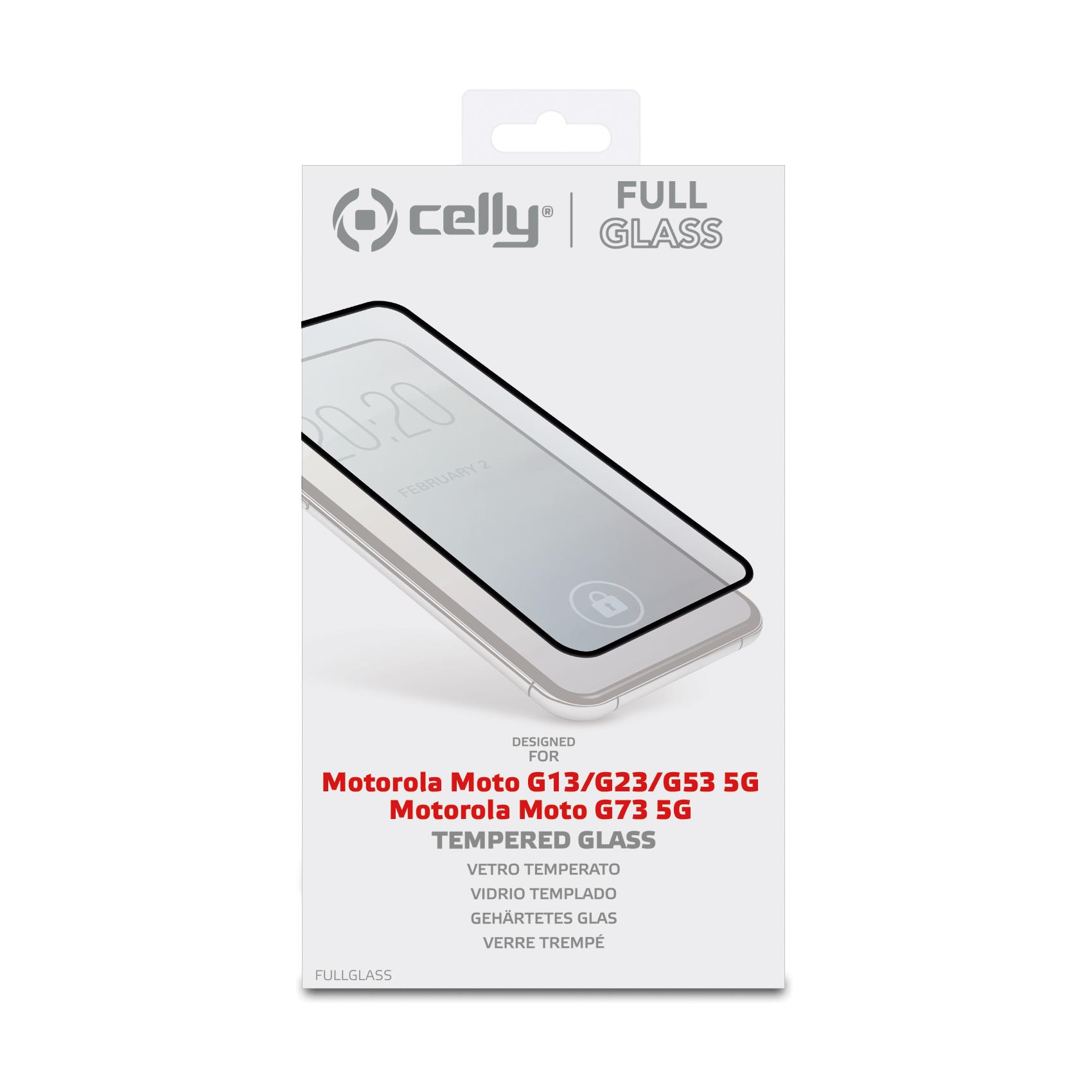 Proteggi Schermo Celly Full Glass per Motorola Moto G53 5G G73 G13 G23 - immagine 4