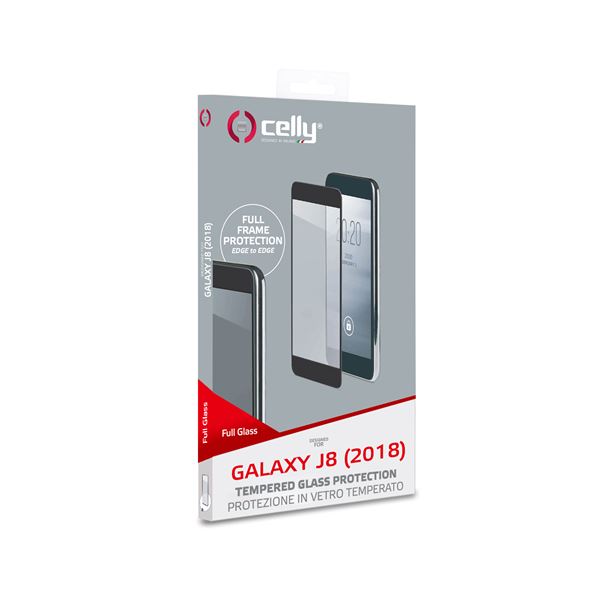 Proteggi Schermo Celly Full Glass per Samsung Galaxy J8 2018 - immagine 4