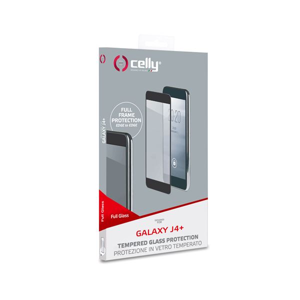 Proteggi Schermo Celly Full Glass per Samsung Galaxy J4 - SKU: FULLGLASS788BK - Immagine 3