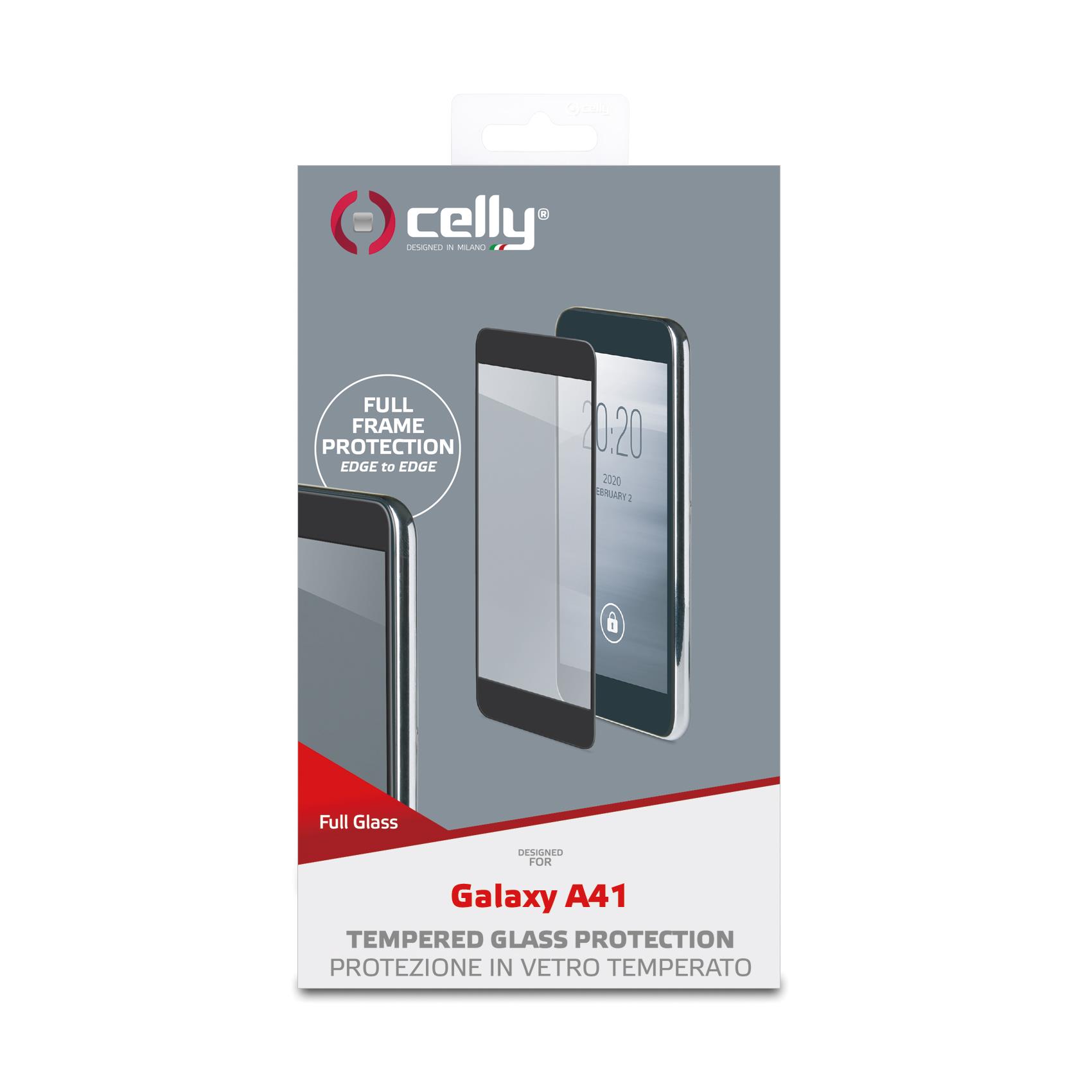 Proteggi Schermo Celly Full Glass per Samsung Galaxy A41 Vetro Temperato - immagine 4