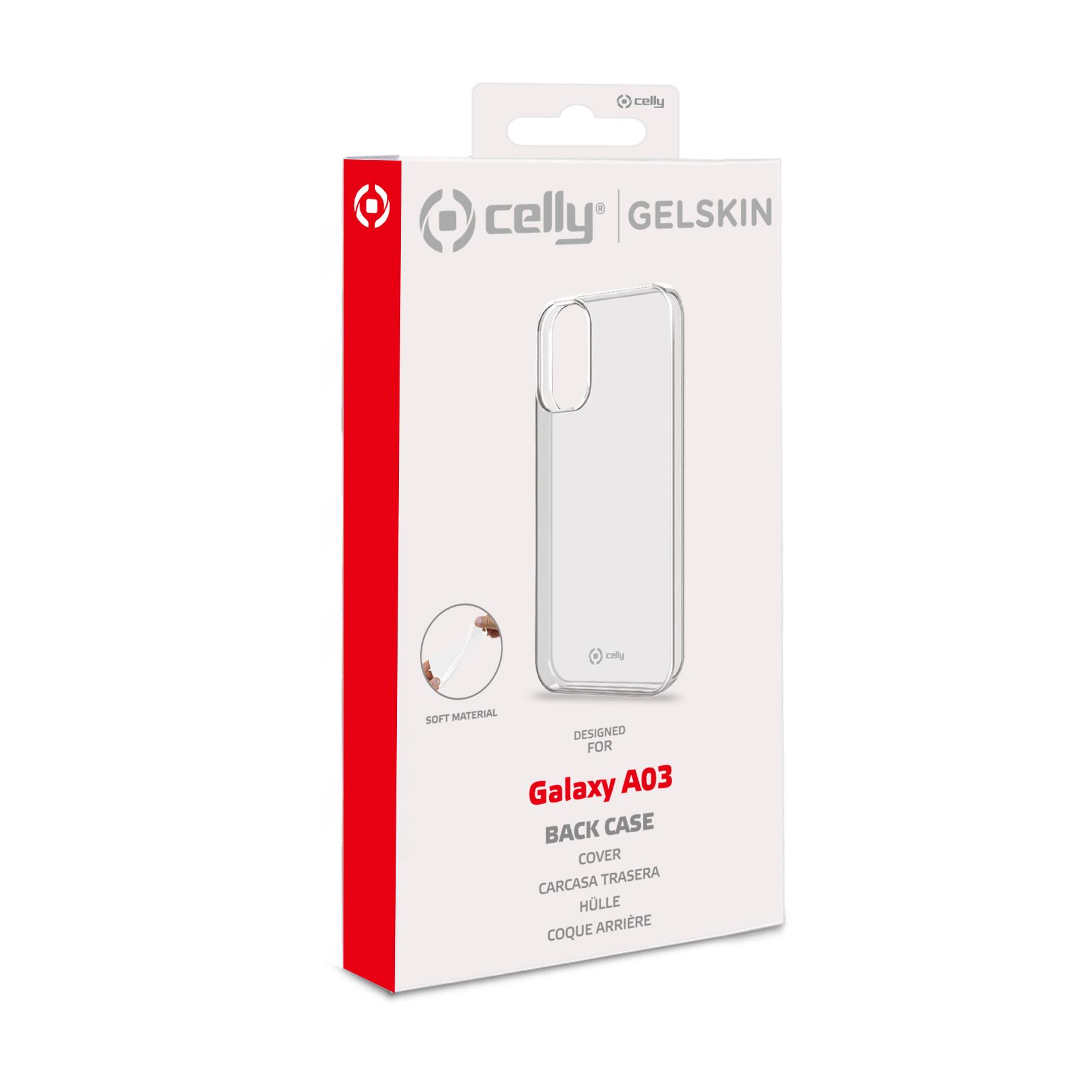 Cover Celly GELSKIN per Samsung Galaxy A03 Trasparente - immagine 4
