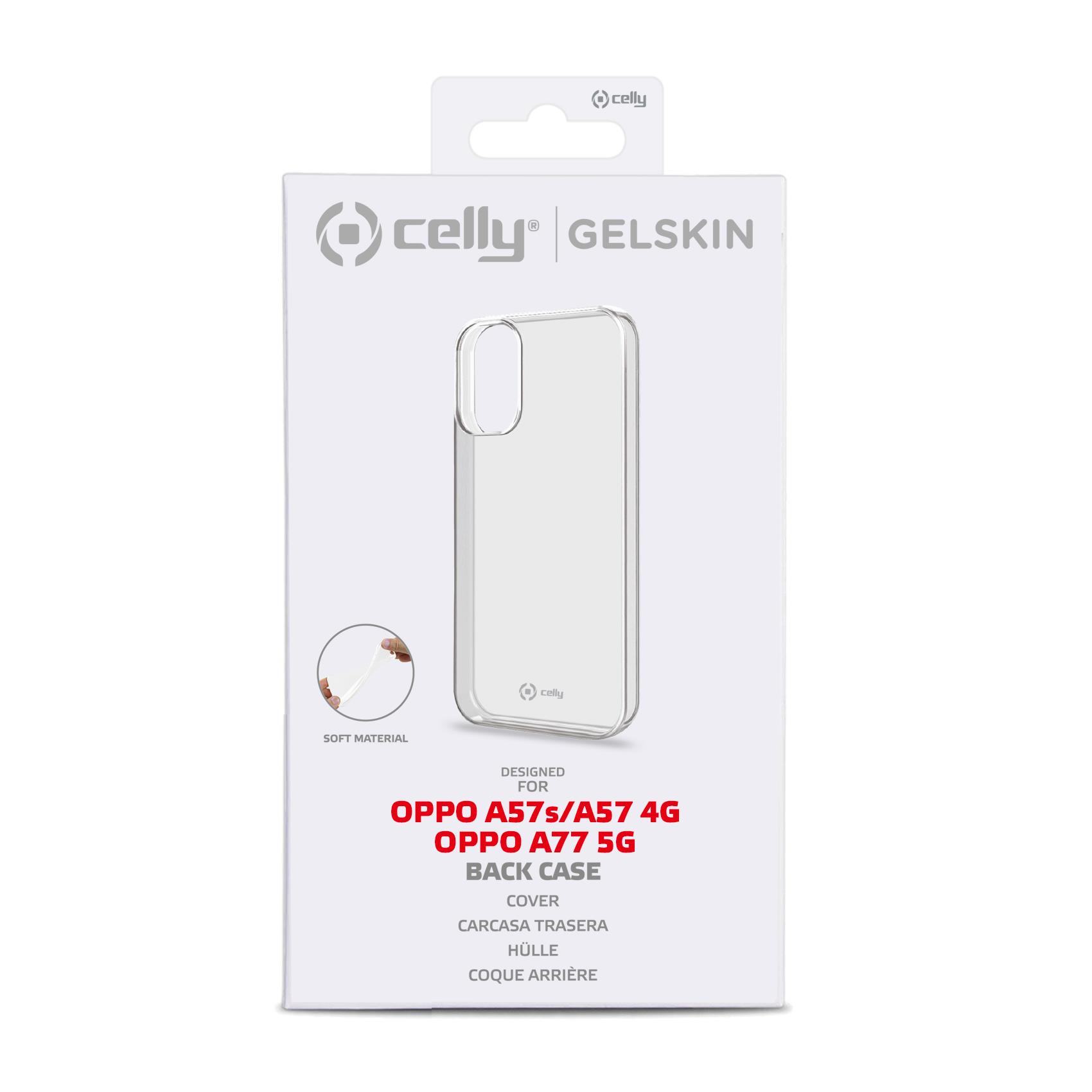 Cover Smartphone Celly GELSKIN per Oppo A57s A57 A77 5G Trasparente - immagine 3
