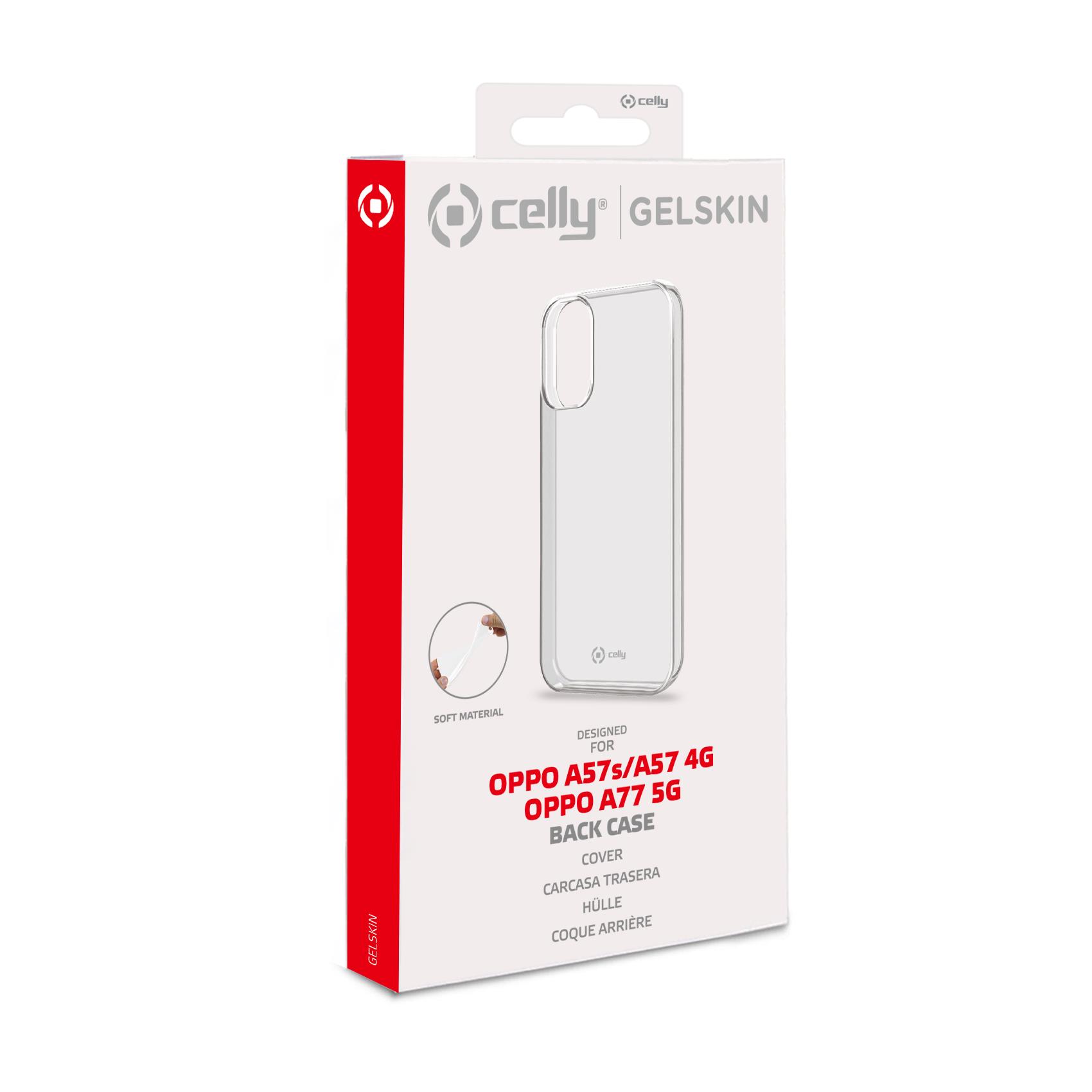 Cover Smartphone Celly GELSKIN per Oppo A57s A57 A77 5G Trasparente - immagine 5