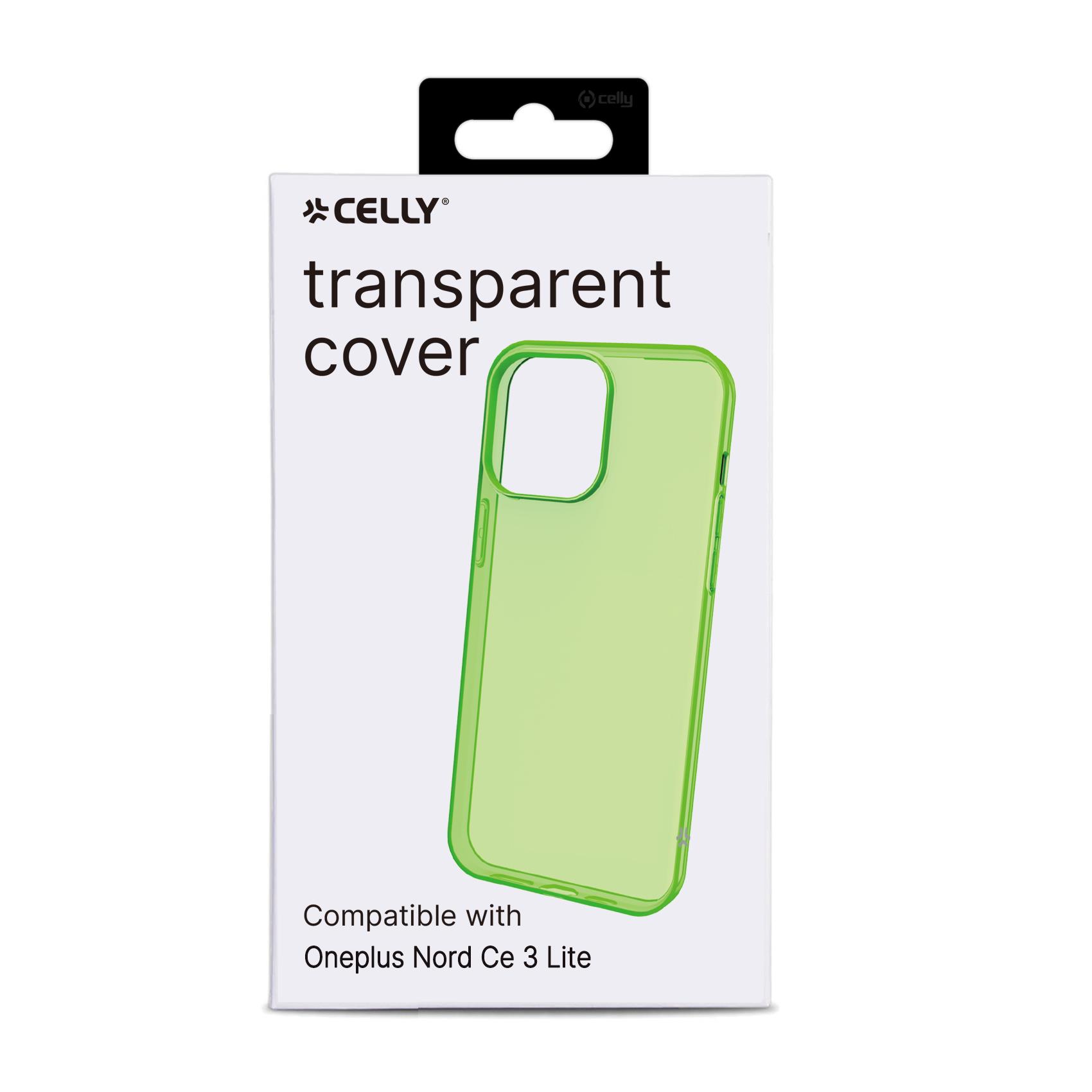 Cover Smartphone Celly GELSKIN per OnePlus Nord CE 3 Lite Trasparente Verde - immagine 3