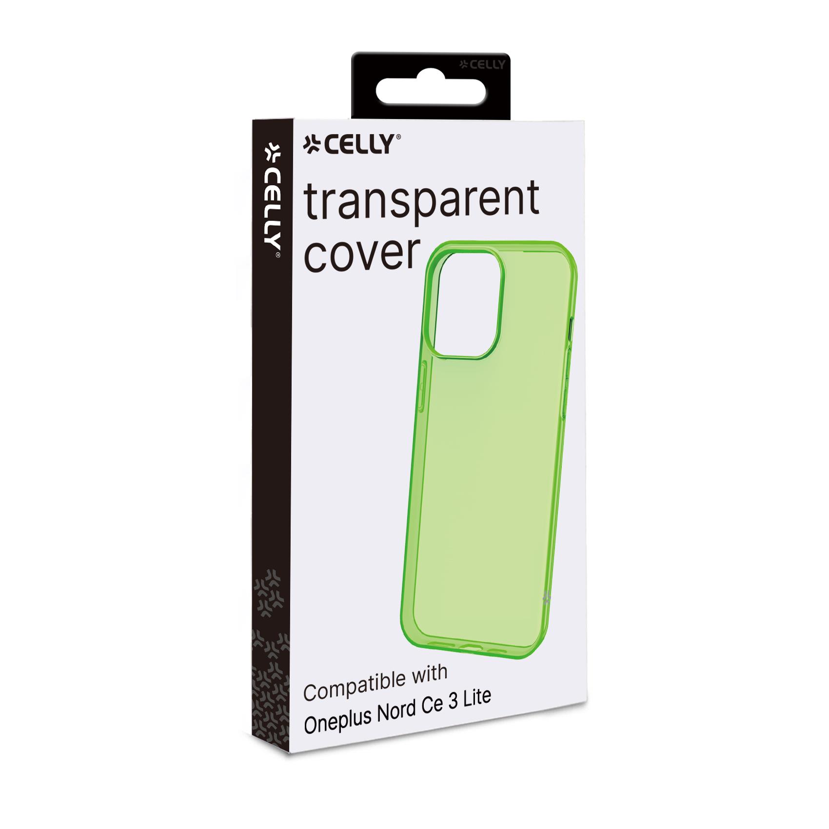 Cover Smartphone Celly GELSKIN per OnePlus Nord CE 3 Lite Trasparente Verde - immagine 4