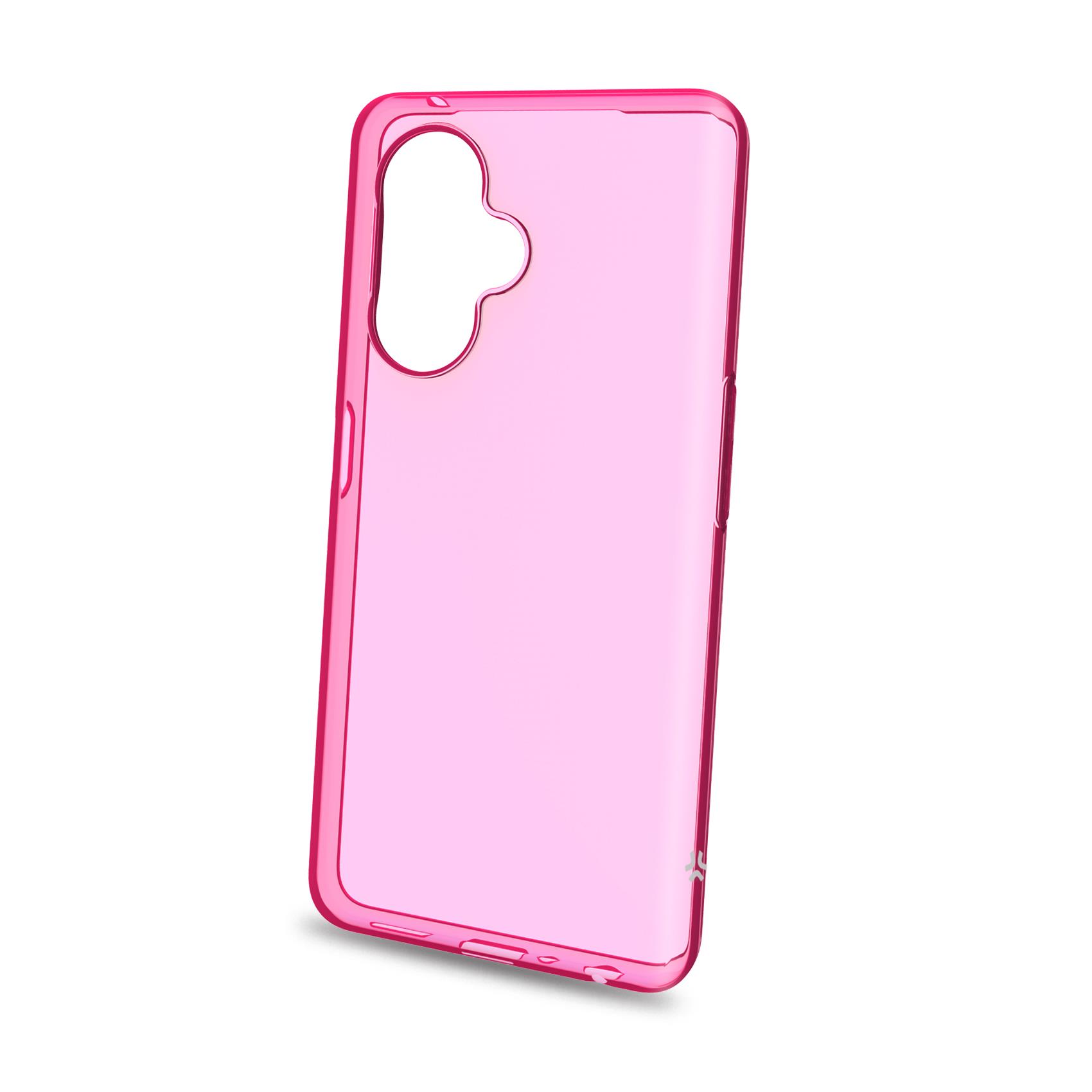 Cover Smartphone Celly GELSKIN per OnePlus Nord CE 3 Lite Trasparente Rosa - immagine 2