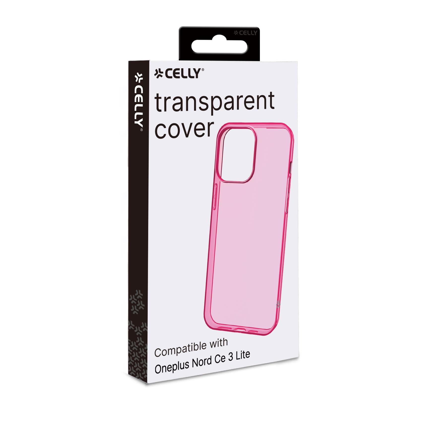 Cover Smartphone Celly GELSKIN per OnePlus Nord CE 3 Lite Trasparente Rosa - immagine 3