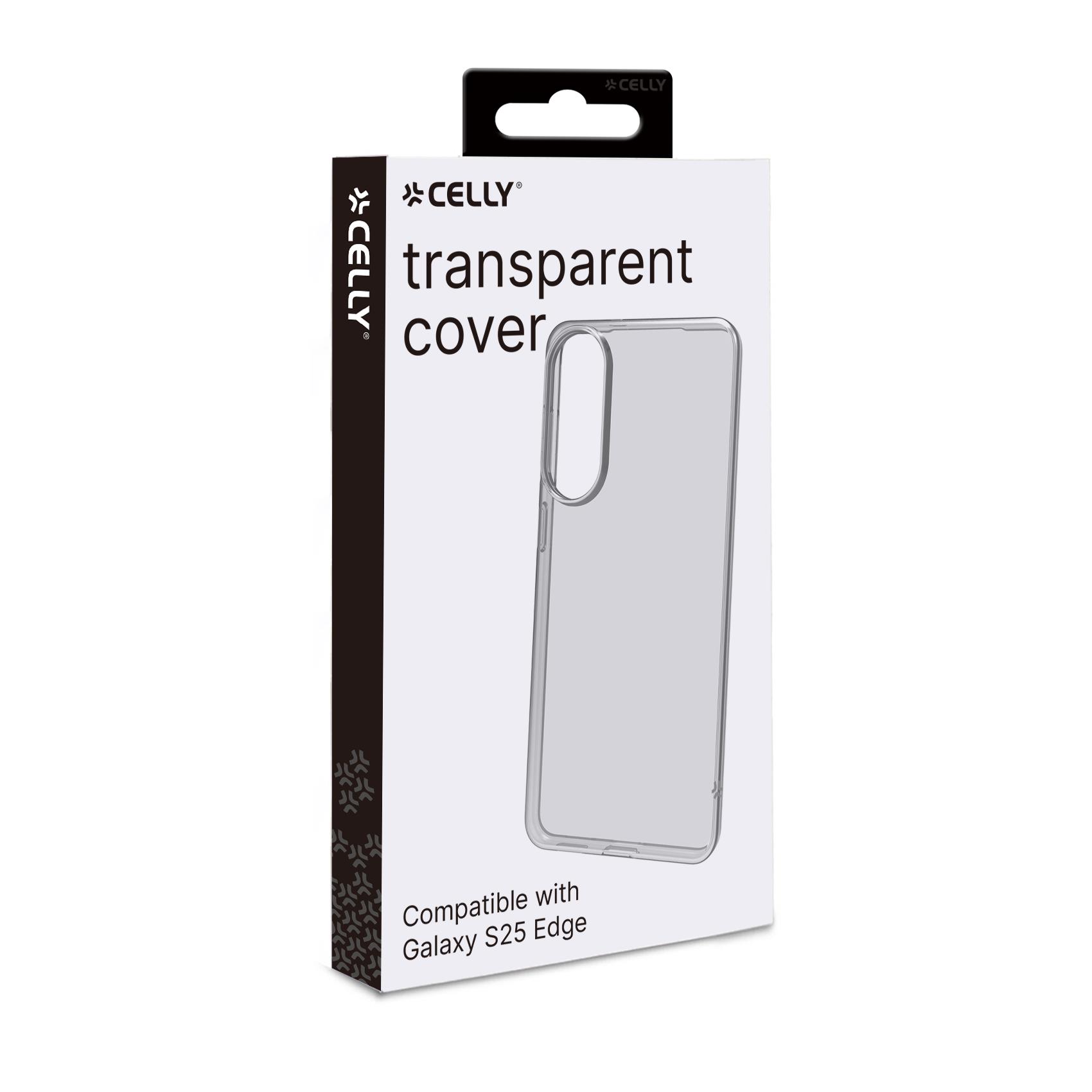 Cover Celly GELSKIN per Samsung Galaxy S25 Edge Trasparente - immagine 3