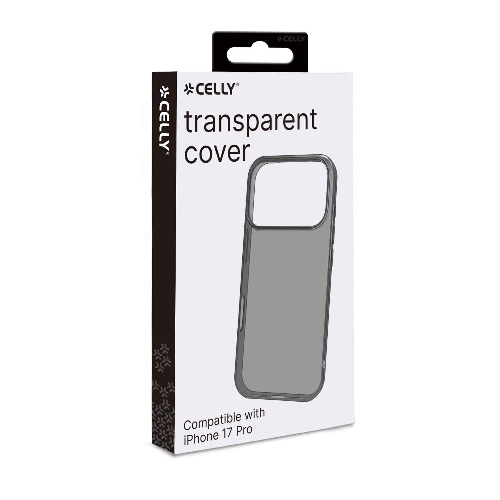 Cover Celly GELSKIN Trasparente Nero per iPhone 17 Pro - immagine 5