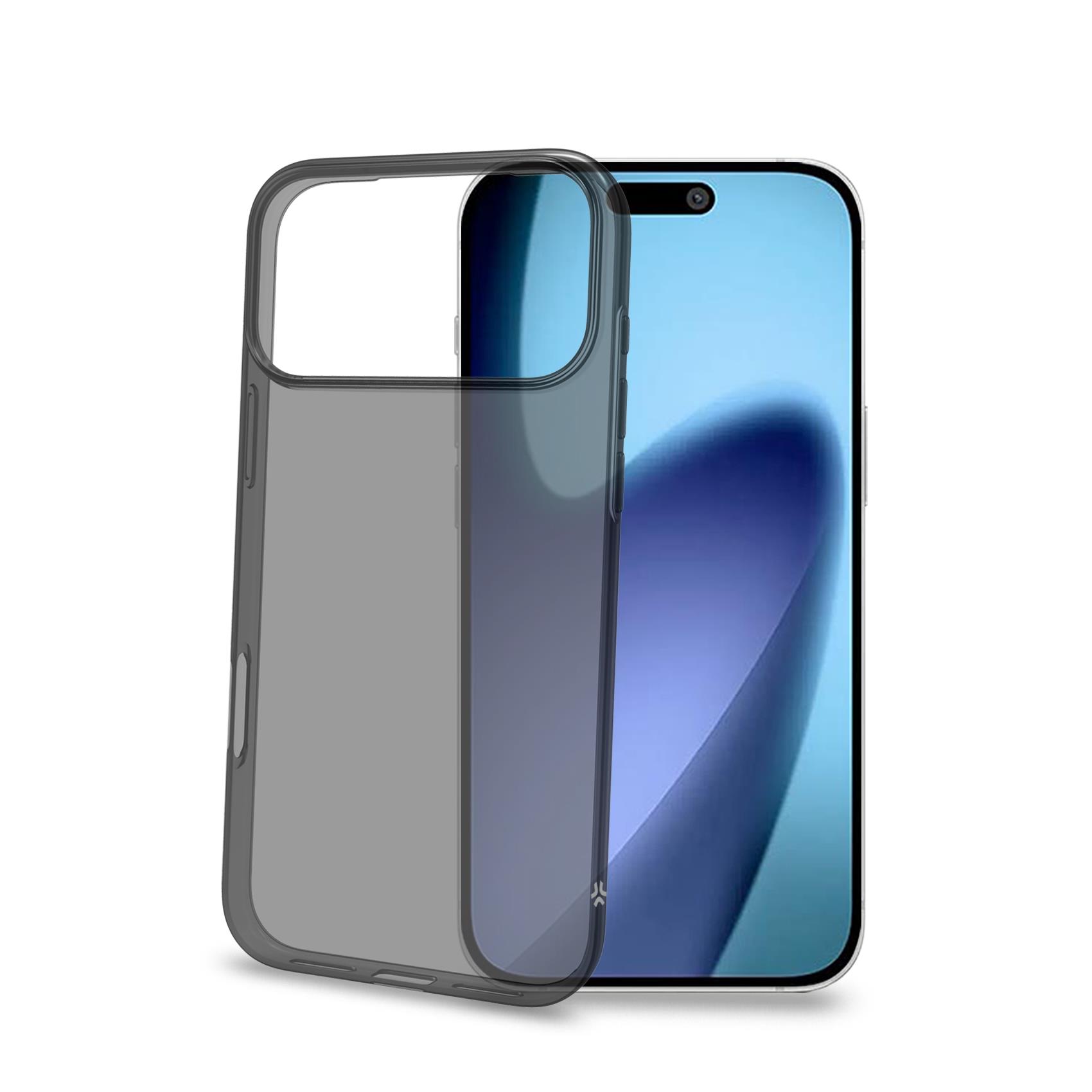 Cover Celly GELSKIN per iPhone 17 Pro Max Trasparente Nero TPU - immagine 2