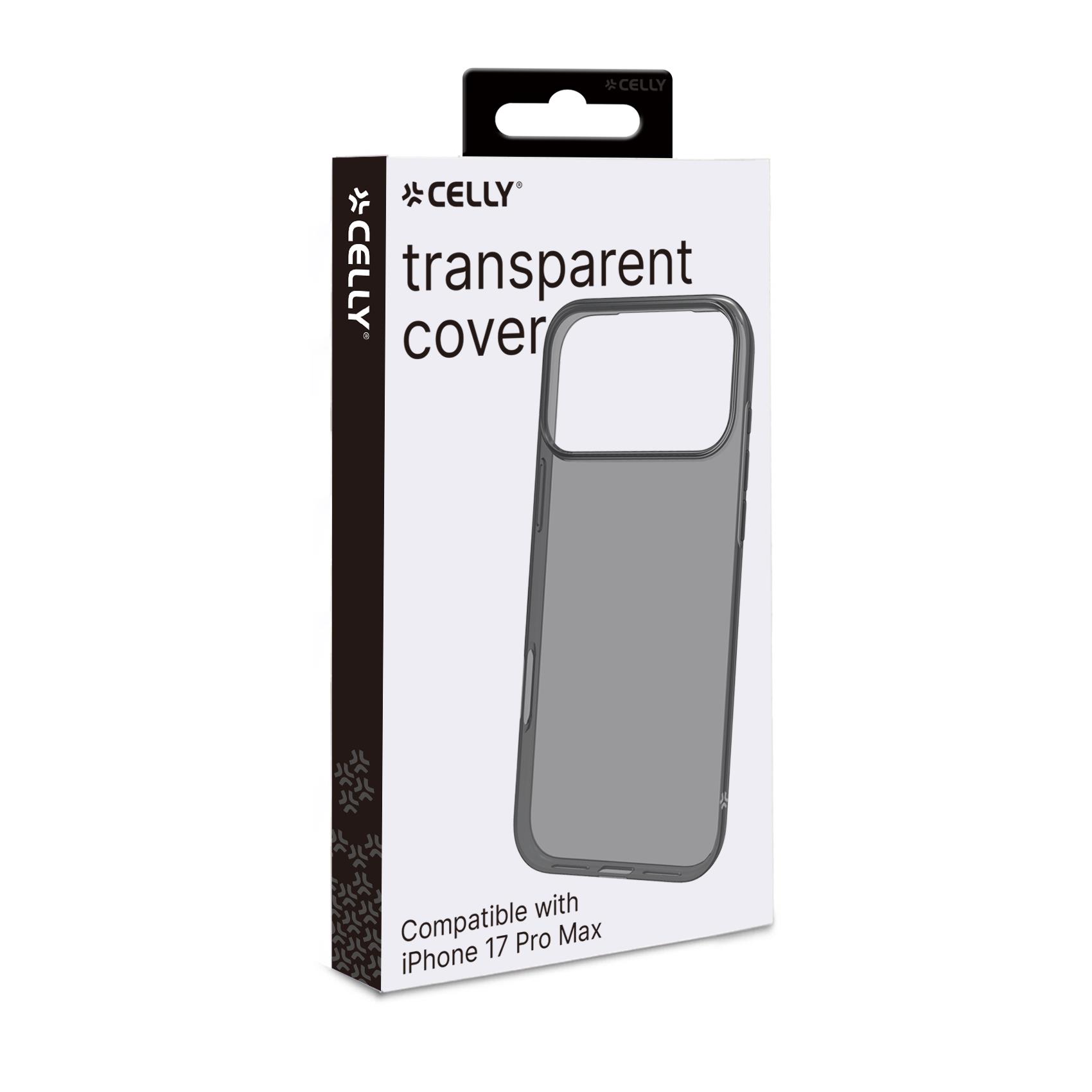 Cover Celly GELSKIN per iPhone 17 Pro Max Trasparente Nero TPU - immagine 4