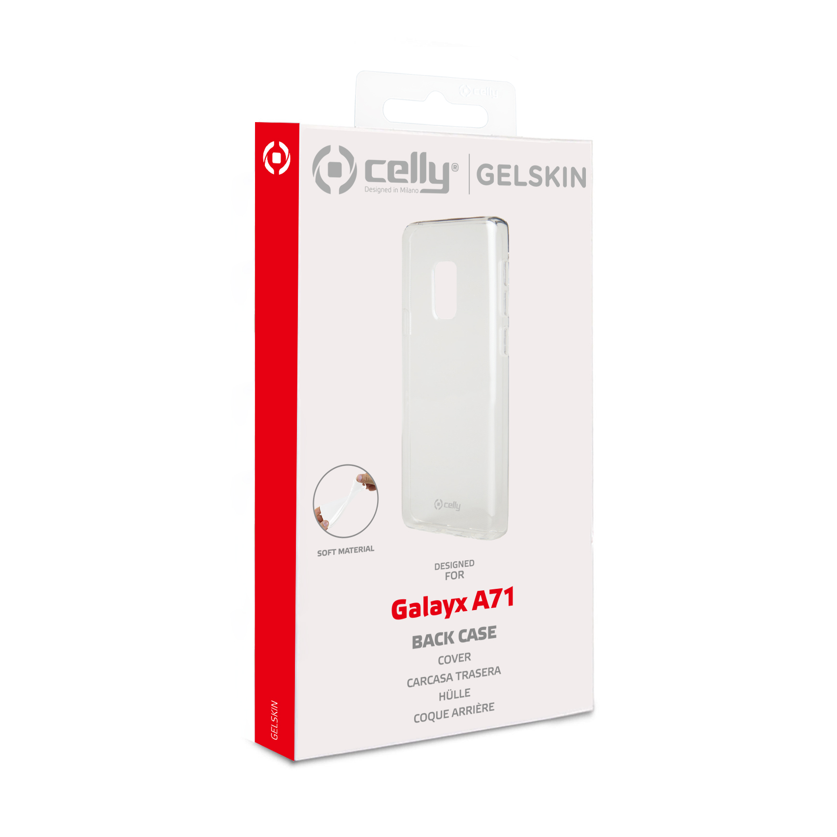 Cover Smartphone Celly GELSKIN per Samsung Galaxy A71 Trasparente - immagine 3