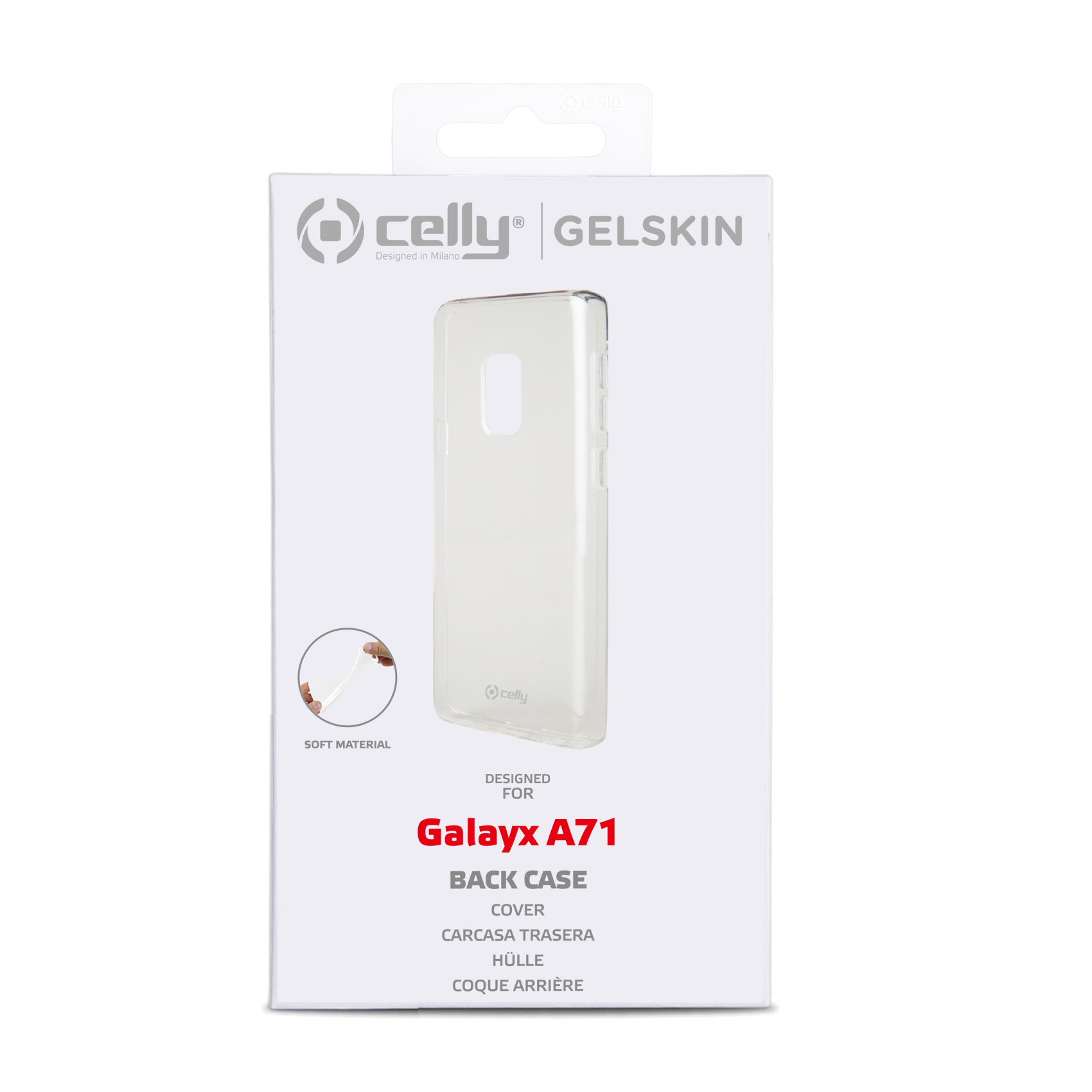 Cover Smartphone Celly GELSKIN per Samsung Galaxy A71 Trasparente - immagine 4