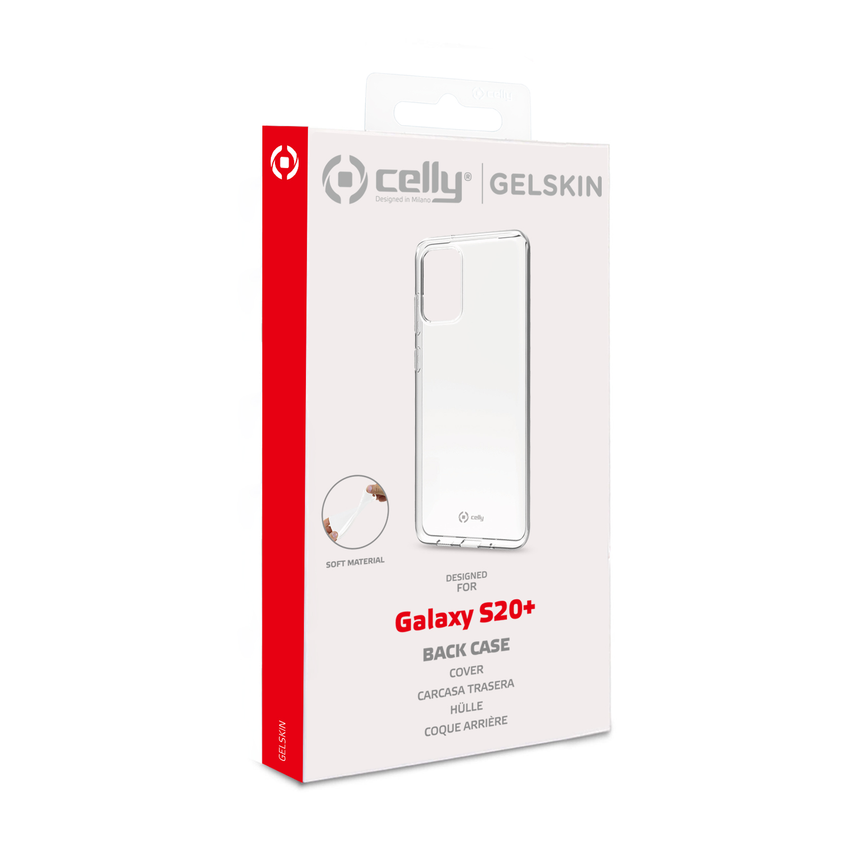 Cover Celly GELSKIN per Samsung Galaxy S20+ Trasparente - immagine 2