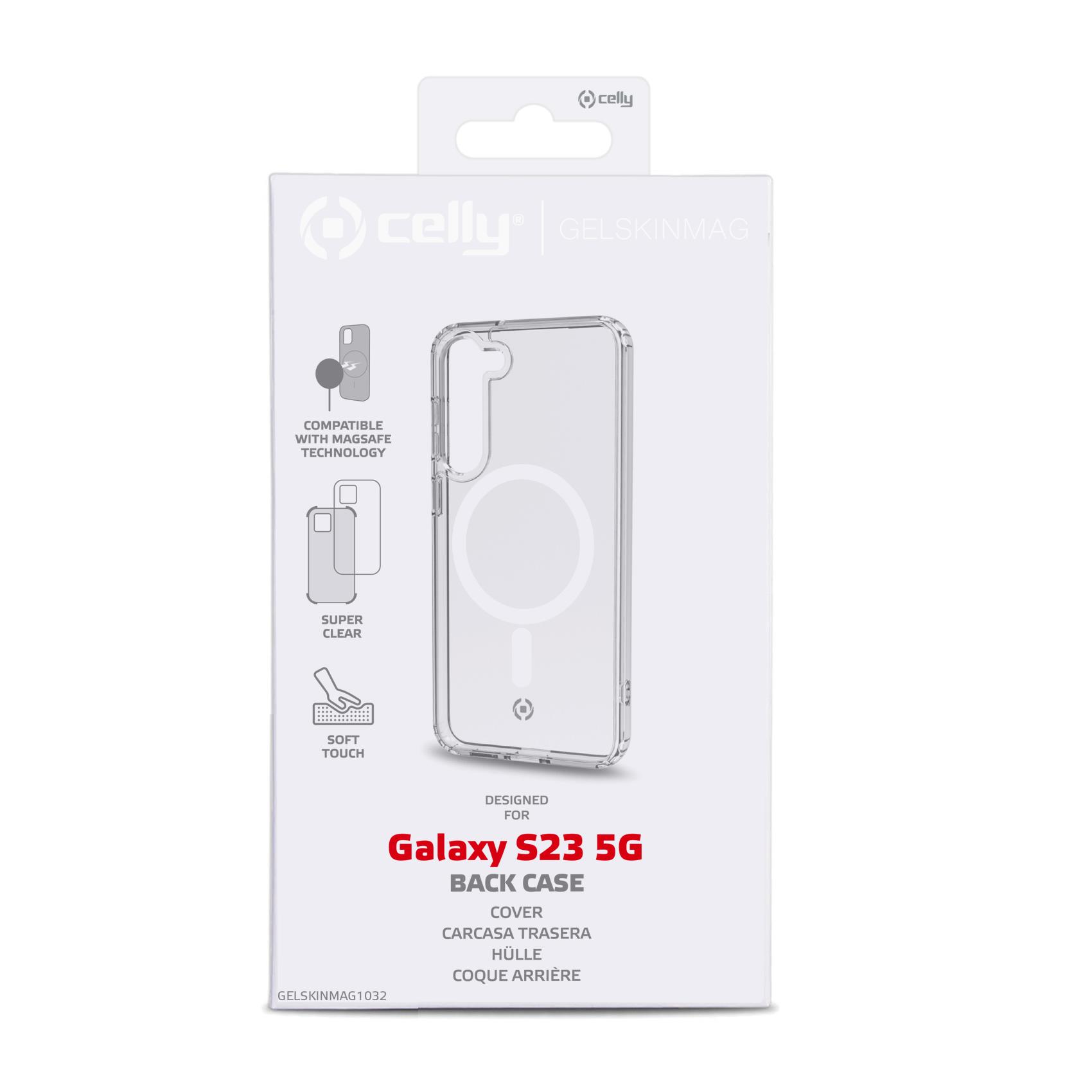 Cover Celly GELSKINMAG per Samsung Galaxy S23 5G Trasparente - immagine 3