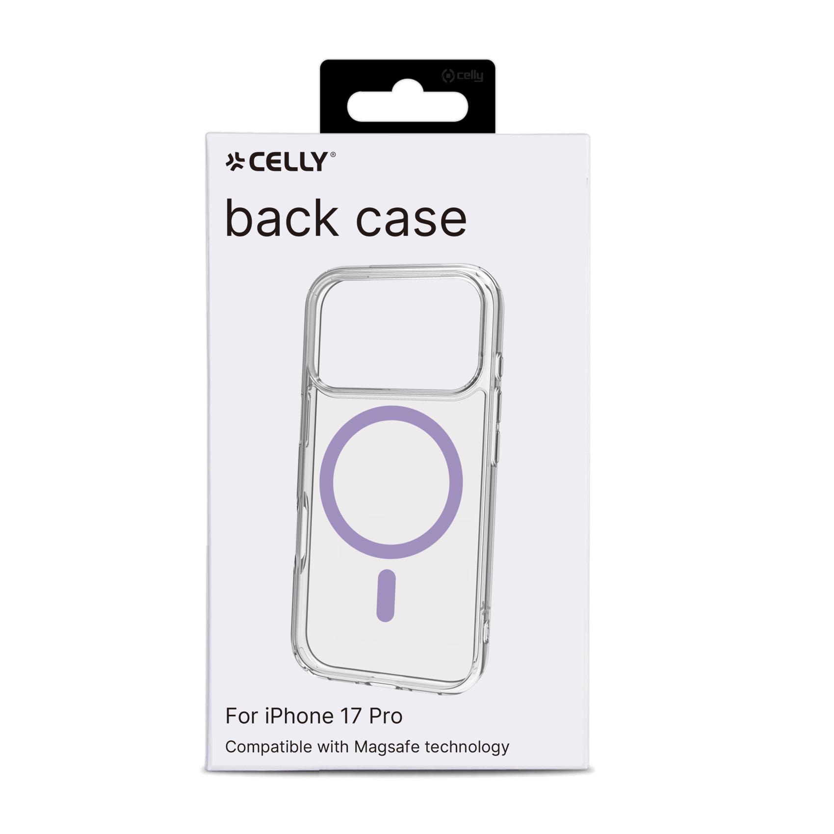 Cover iPhone 17 Pro Celly Gelskin Mag Trasparente - immagine 2