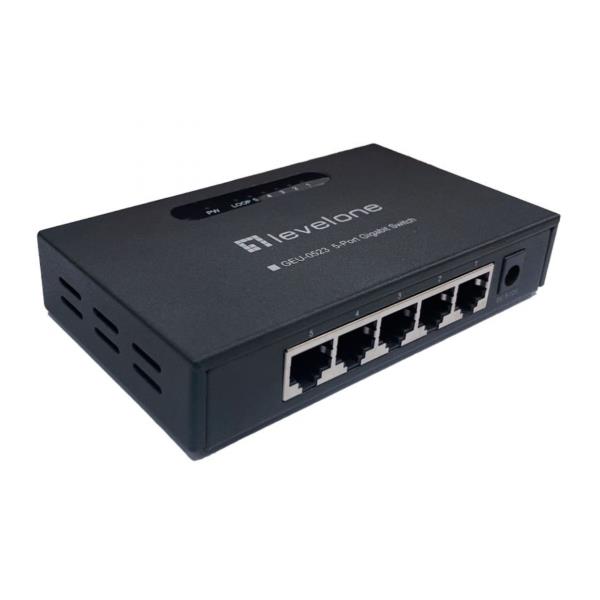 Switch Level One GEU-0523 5 Porte Gigabit in Metallo - immagine 4