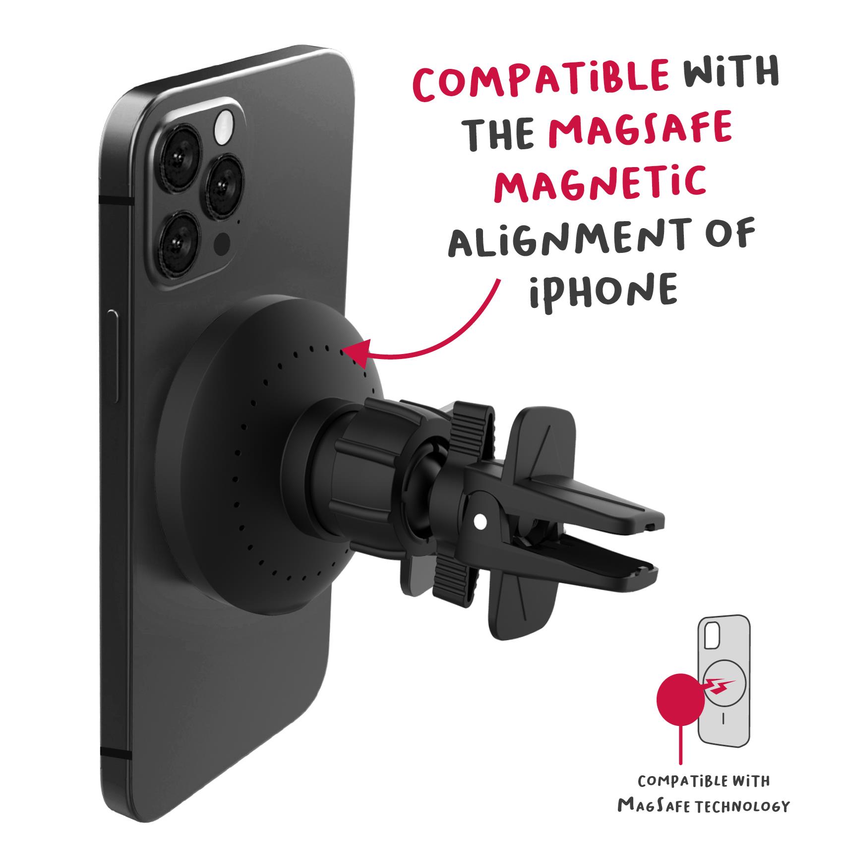 Supporto Auto Celly GhostMagCharge 15W Universale Magsafe - immagine 5