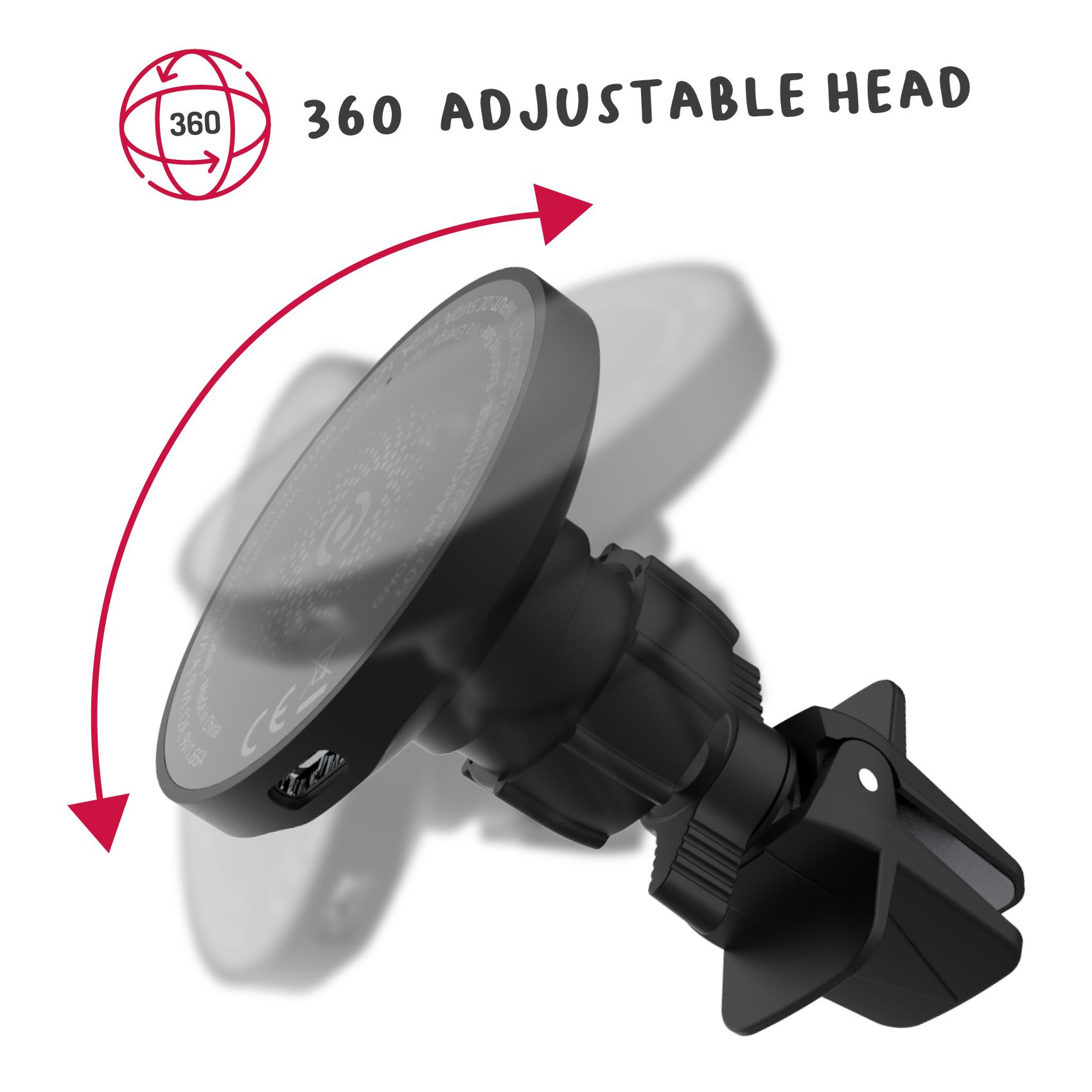 Supporto Auto Celly GhostMagCharge 15W Universale Magsafe - immagine 7