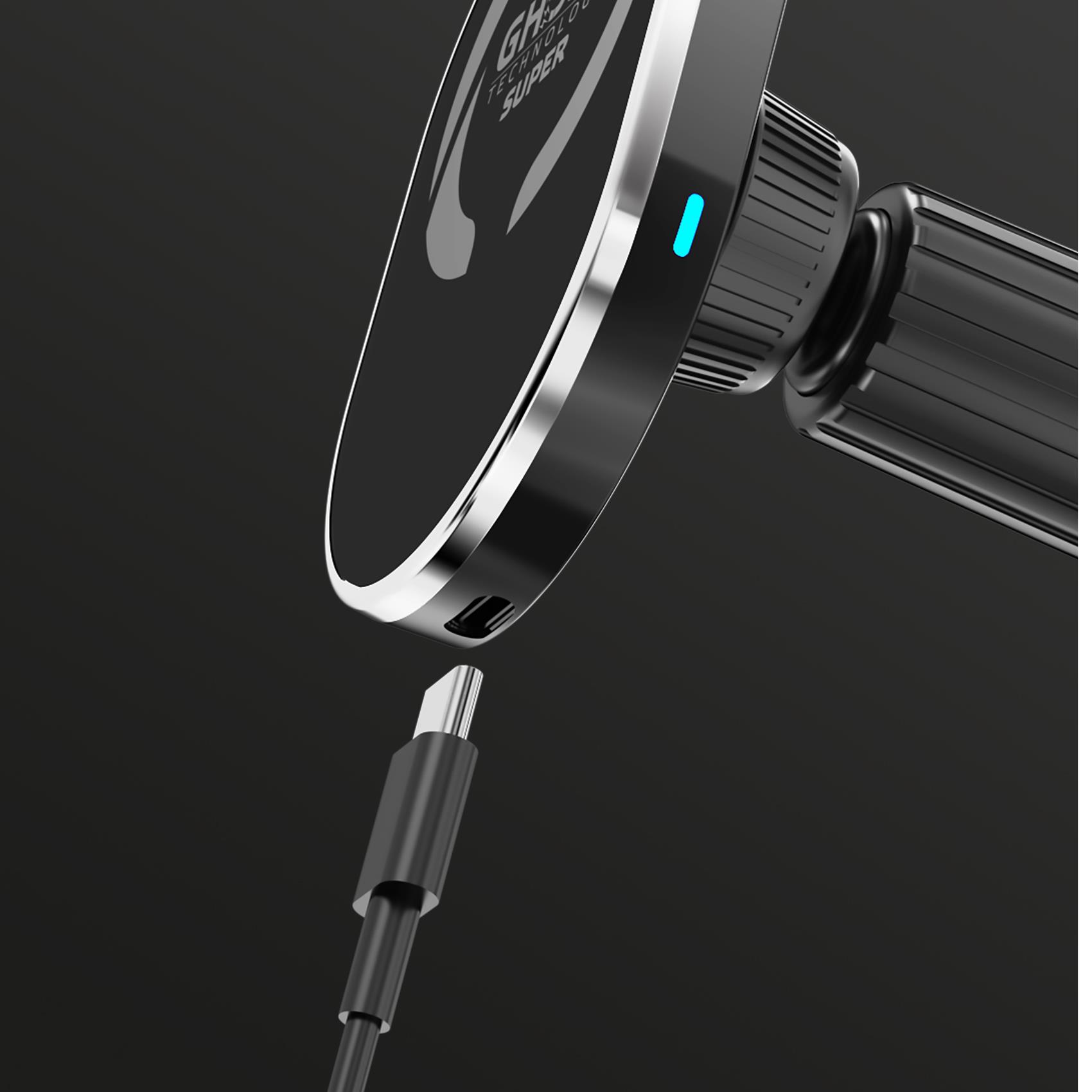 Supporto Auto Celly Ghost SuperMagCH 15W Wireless Caricatore Magsafe - immagine 2