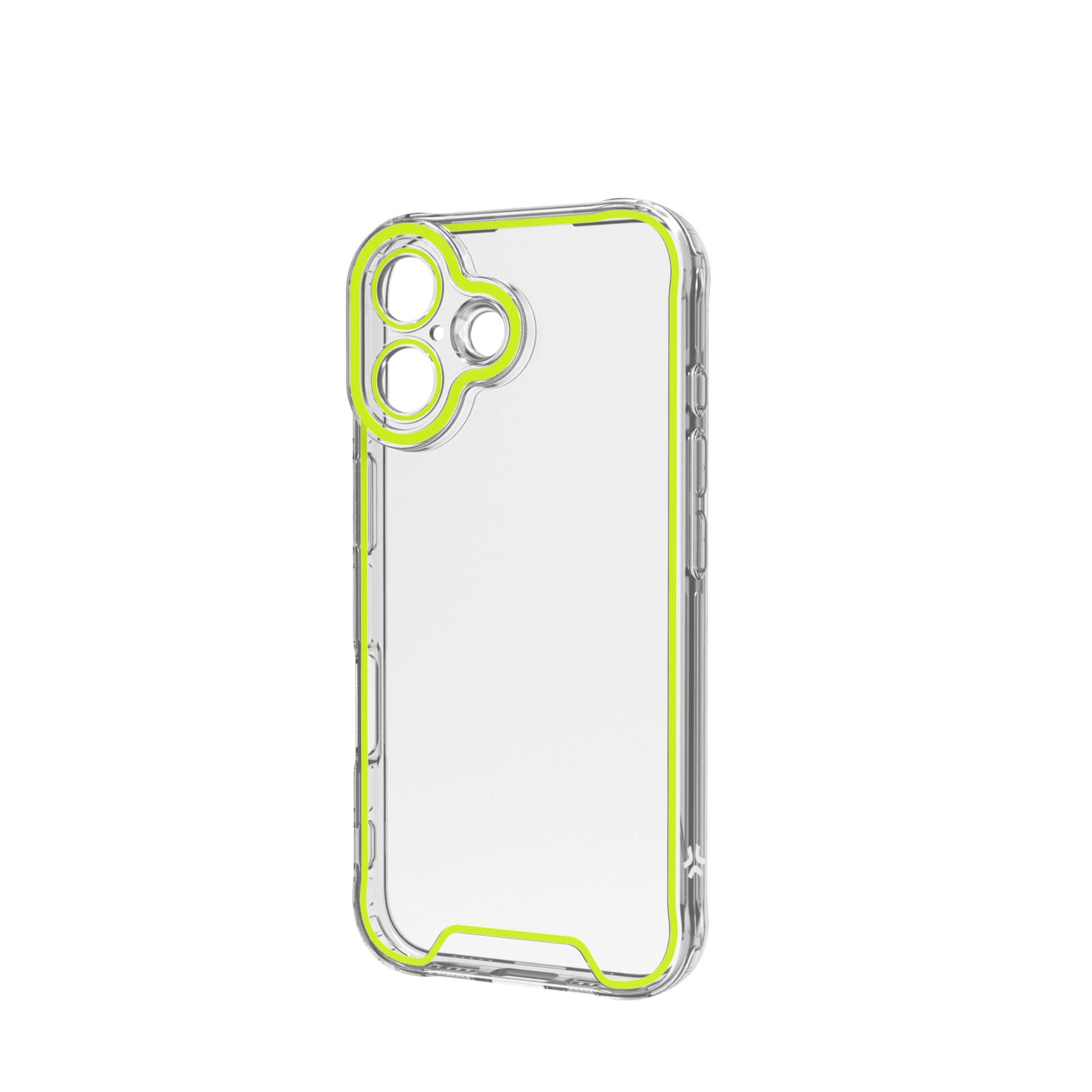 Cover iPhone 16 Celly GLOW Trasparente Gialla TPU - immagine 2