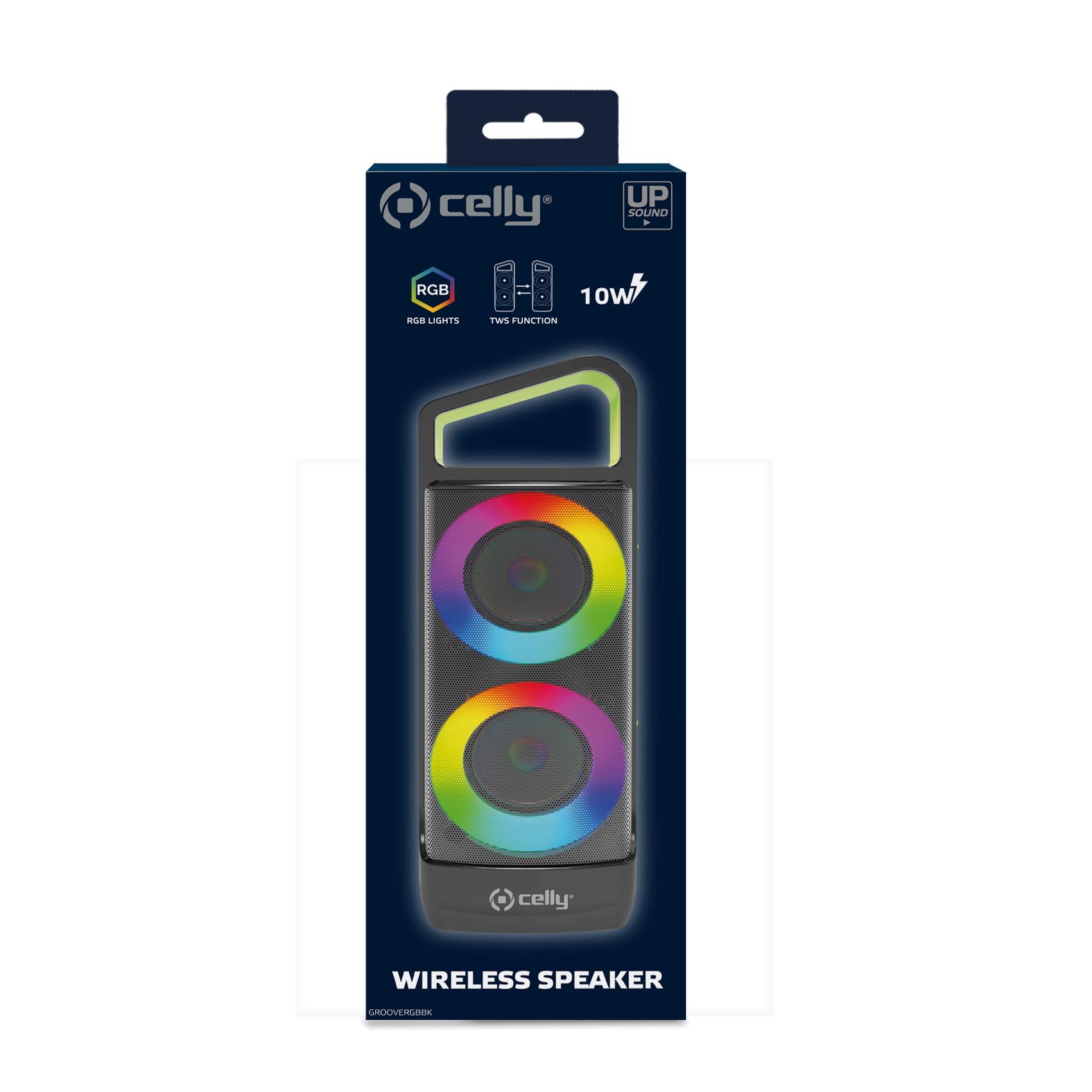 Speaker Celly GROOVERGB 10W Wireless Bluetooth Nero - immagine 2