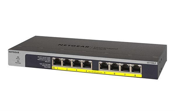 Switch Netgear GS108LP 8 Porte Gigabit PoE+ Unmanaged 60W - immagine 3