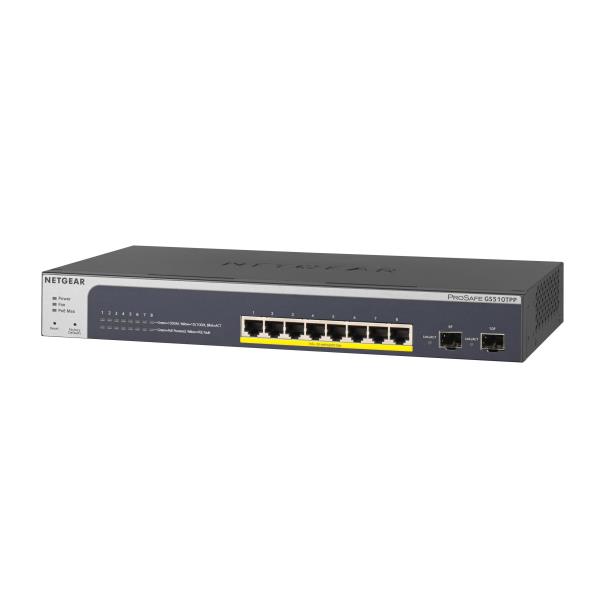 Switch Netgear GS510TPP 8 Porte Gigabit PoE+ 2 SFP Managed Layer 3 Rack - immagine 3