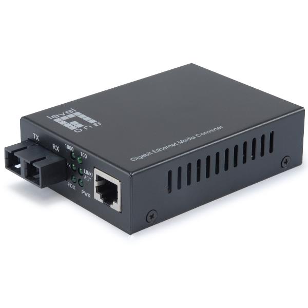 Media Converter Gigabit Level One GVT-2001 RJ45 a SC Fibra 550m - immagine 4