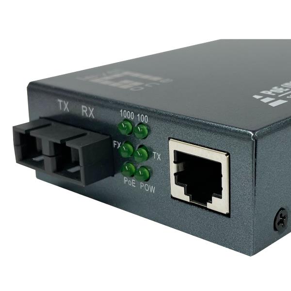 Media Converter Gigabit Level One GVT-2013 RJ45 a SC PoE PSE 500m - immagine 7