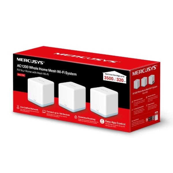 Sistema Mesh Wi-Fi Mercusys Halo H30 AC1200 3 Pack Router - immagine 2