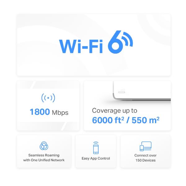 Router Mercusys HALO H70X (3PACK) Mesh WiFi 6 Gigabit - immagine 2