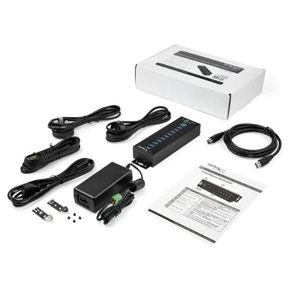 Hub USB Startech 10 Porte USB 3.0 Alimentato Industriale - immagine 3
