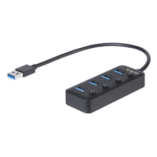 Hub USB Startech 4 Porte USB 3.0 SuperSpeed 5Gbps Nero - immagine 2