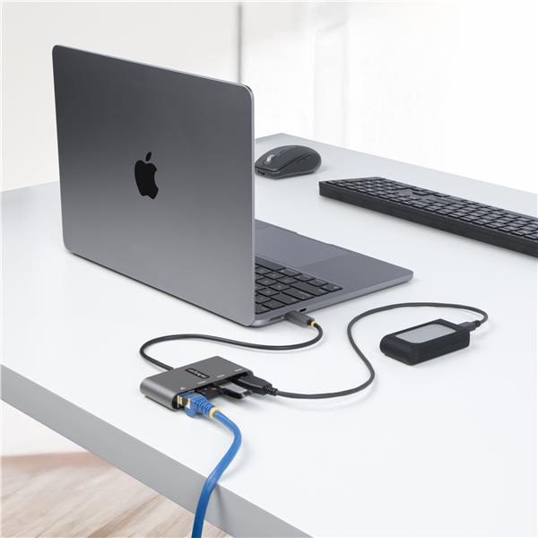 Hub USB-C Startech con Ethernet 3 Porte USB 3.2 e USB 2.0 - immagine 6